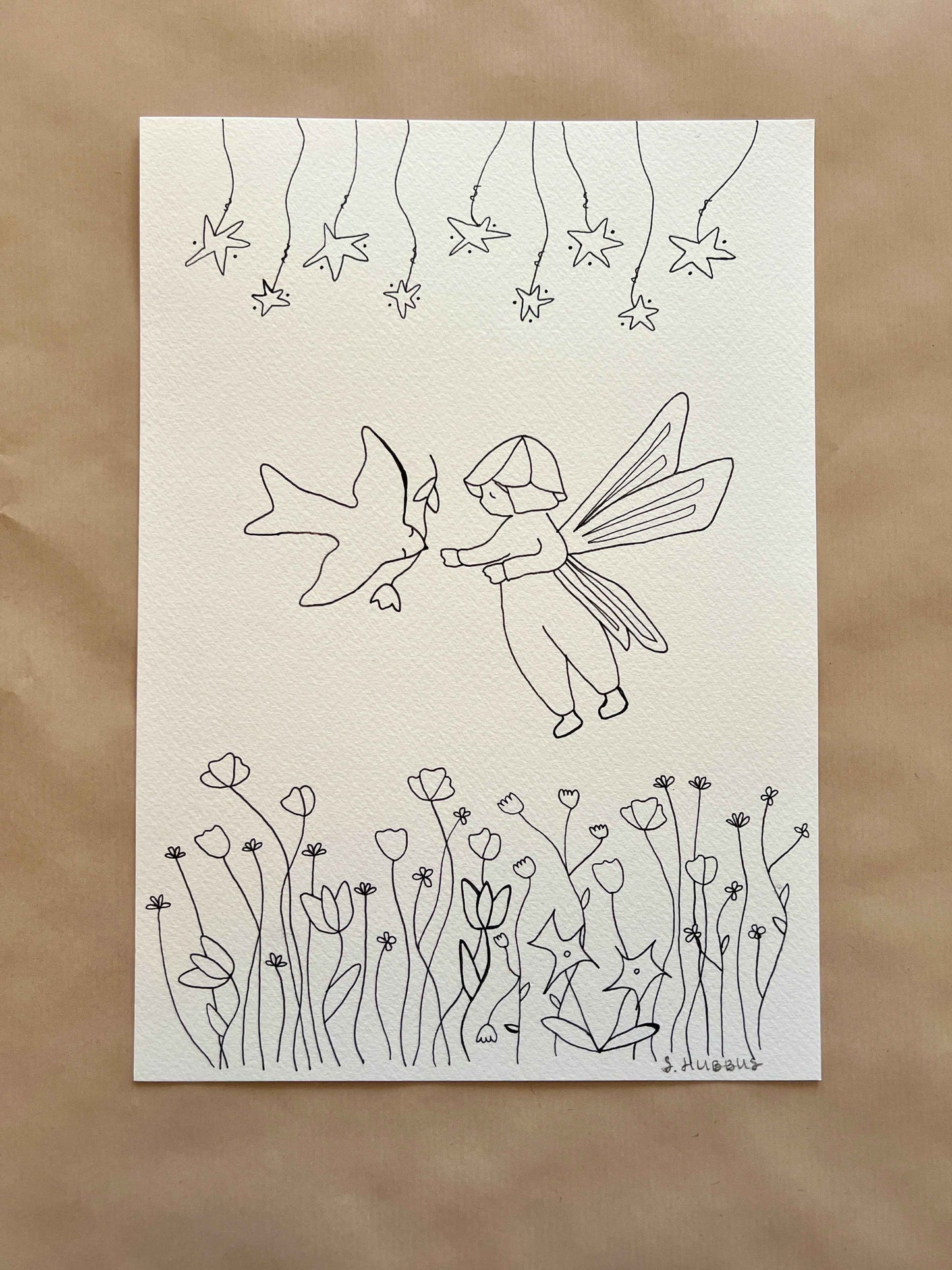 Original drawing on cotton paper
