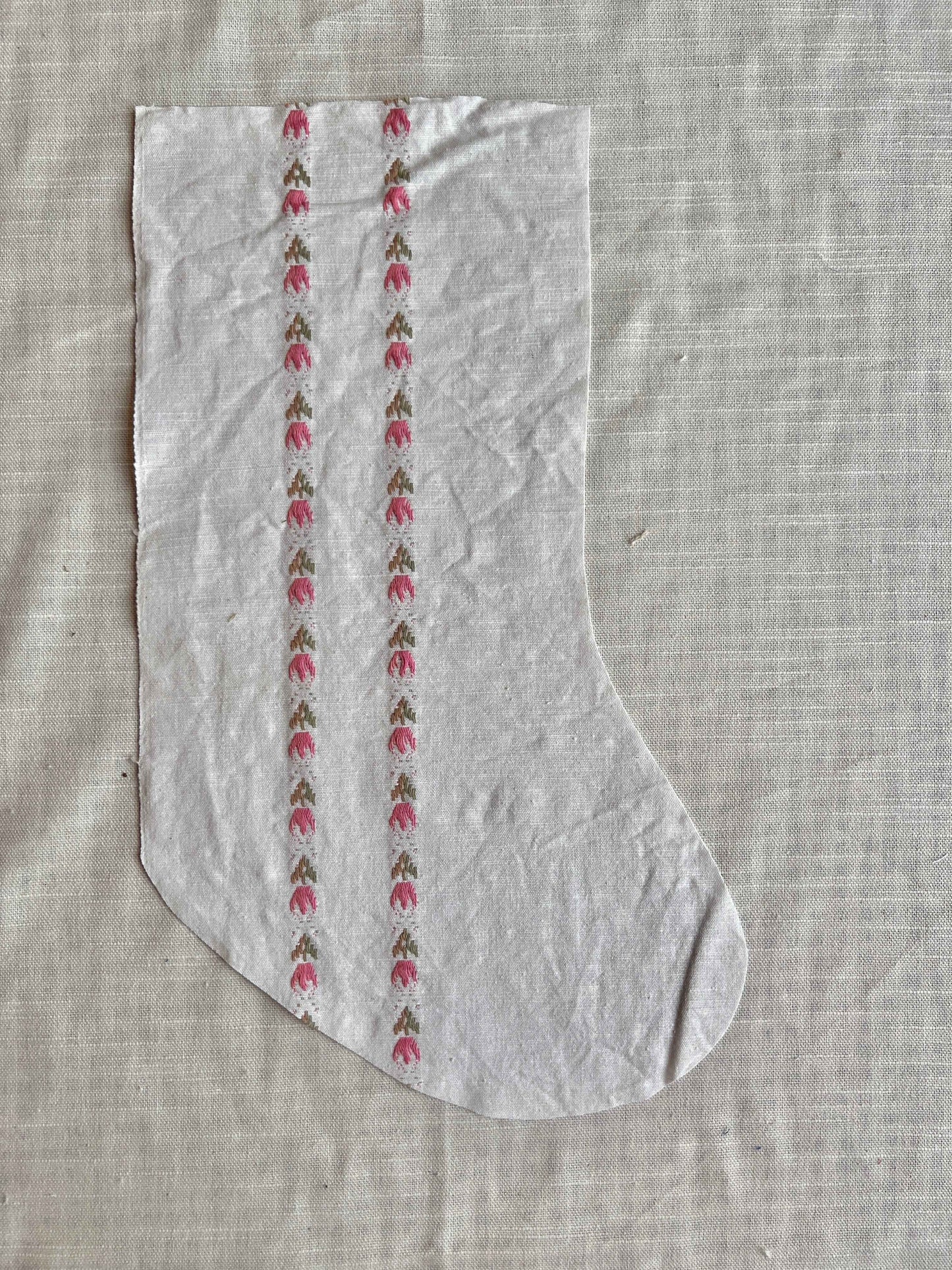 Made to order julesok i vintage tekstil - tilføj navn og motiv