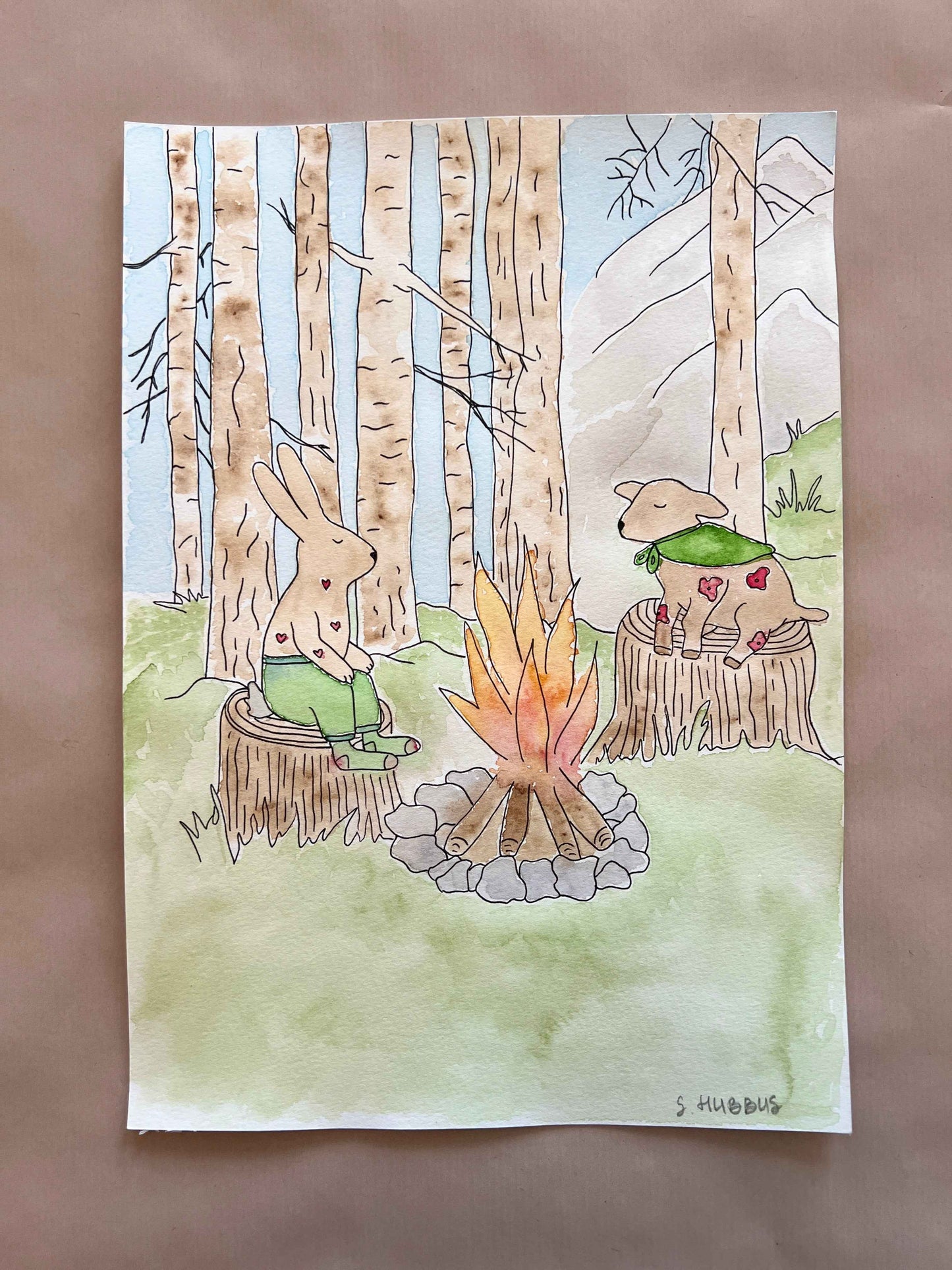 Original drawing on cotton paper