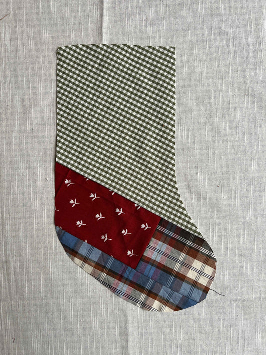 Made to order julesok i vintage tekstil - tilføj navn og motiv