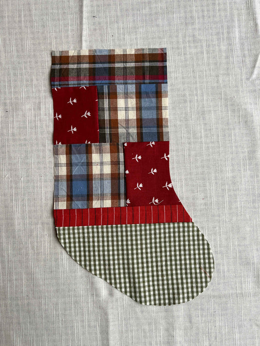 Made to order julesok i vintage tekstil - tilføj navn og motiv