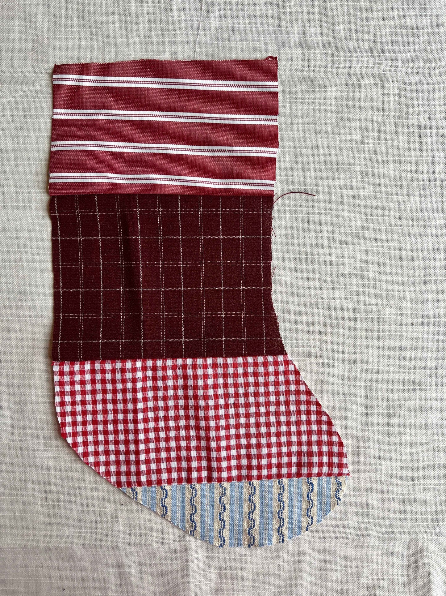 Made to order julesok i vintage tekstil - tilføj navn og motiv