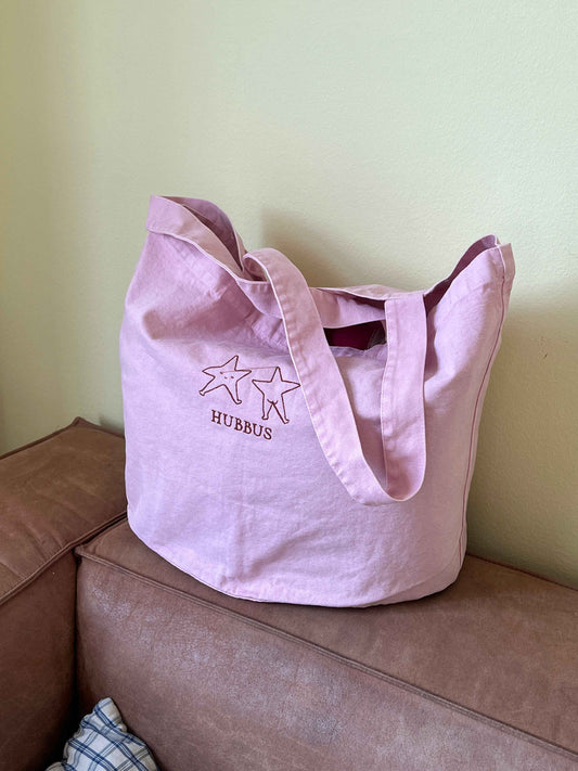 Embroidered HUBBUS Bag, Pink