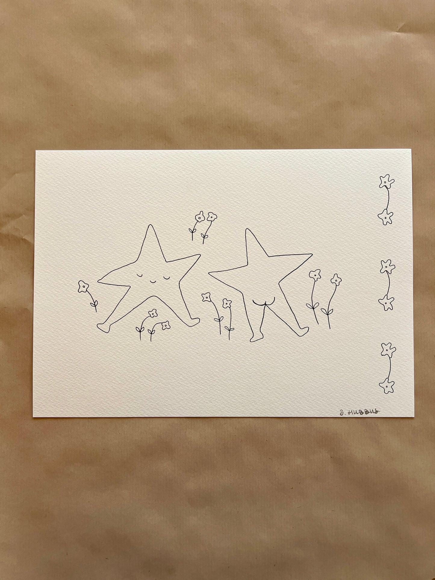 Original drawing on cotton paper