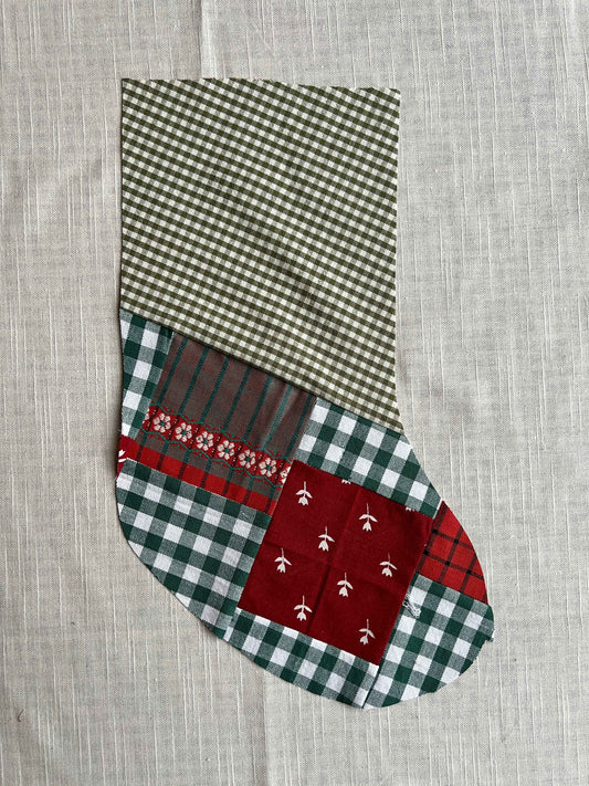 Made to order julesok i vintage tekstil - tilføj navn og motiv