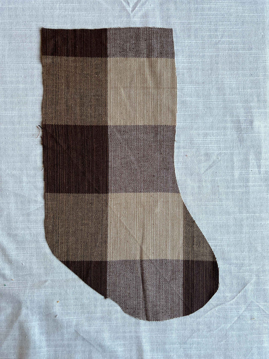 Made to order julesok i vintage tekstil - tilføj navn og motiv