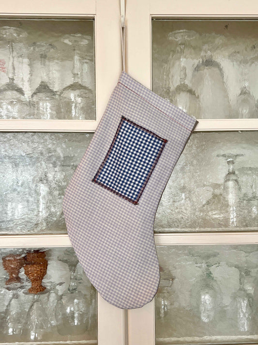 Made to order julesok i vintage tekstil - tilføj navn og motiv