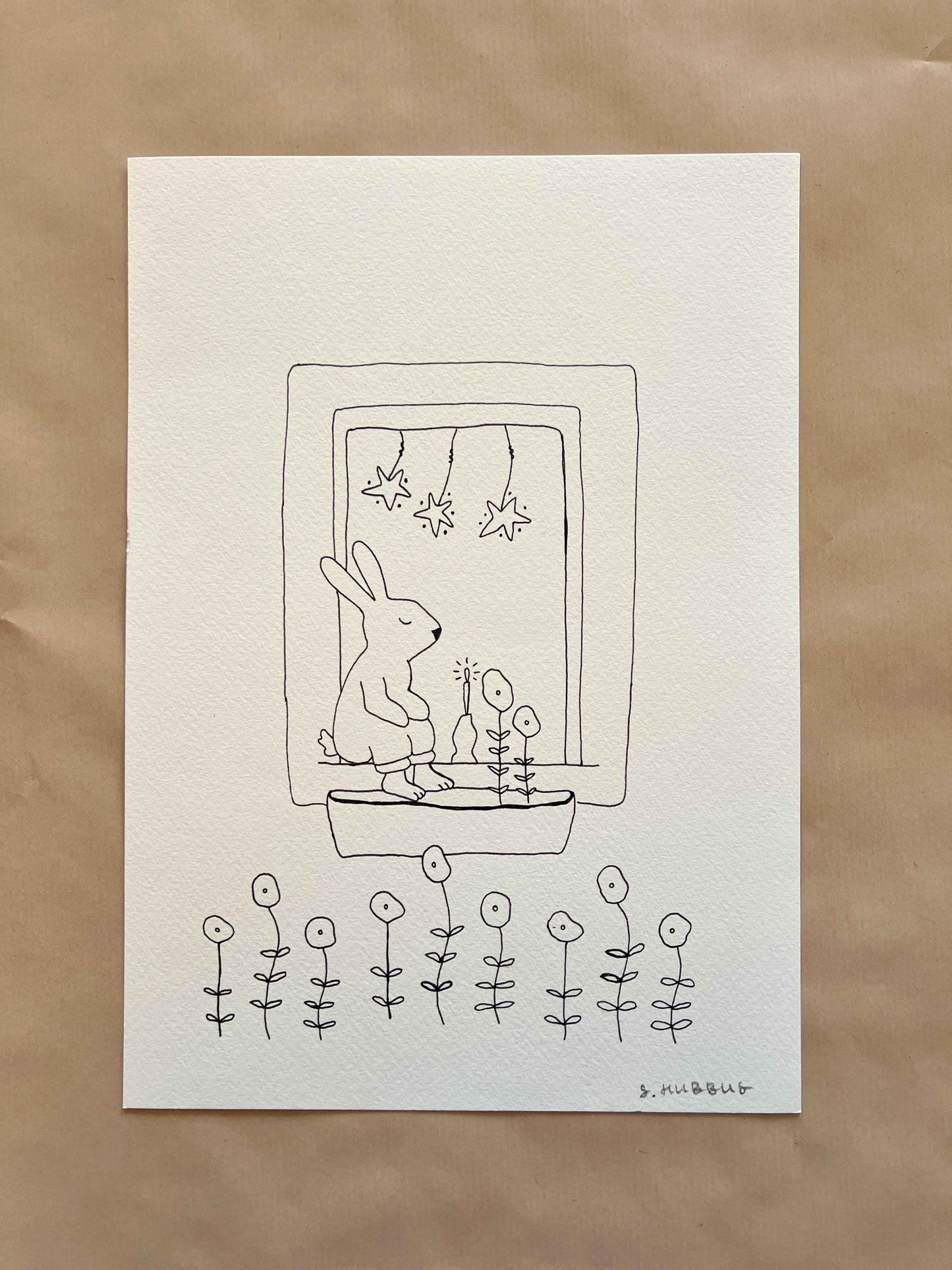 Original drawing on cotton paper