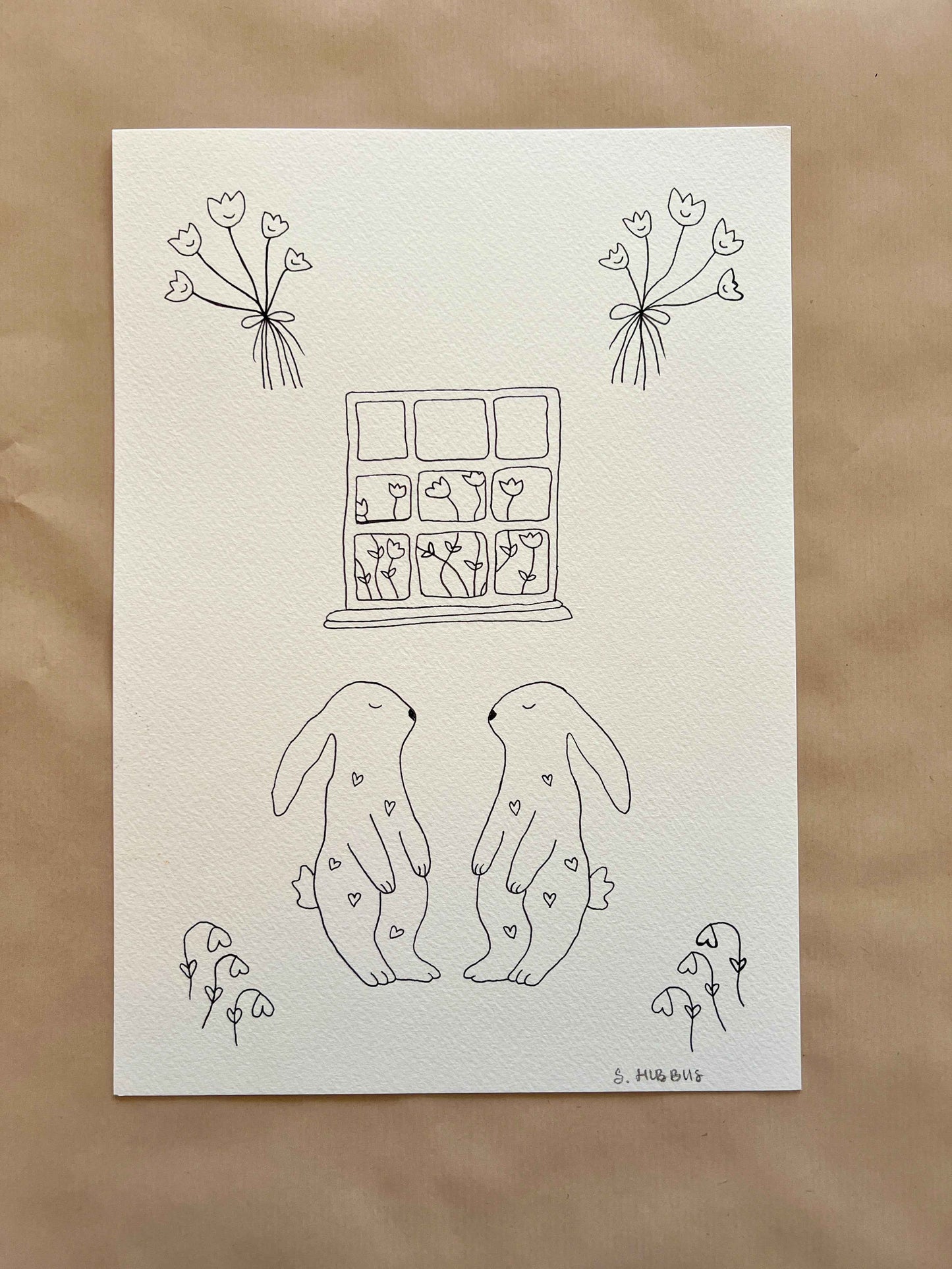 Original drawing on cotton paper