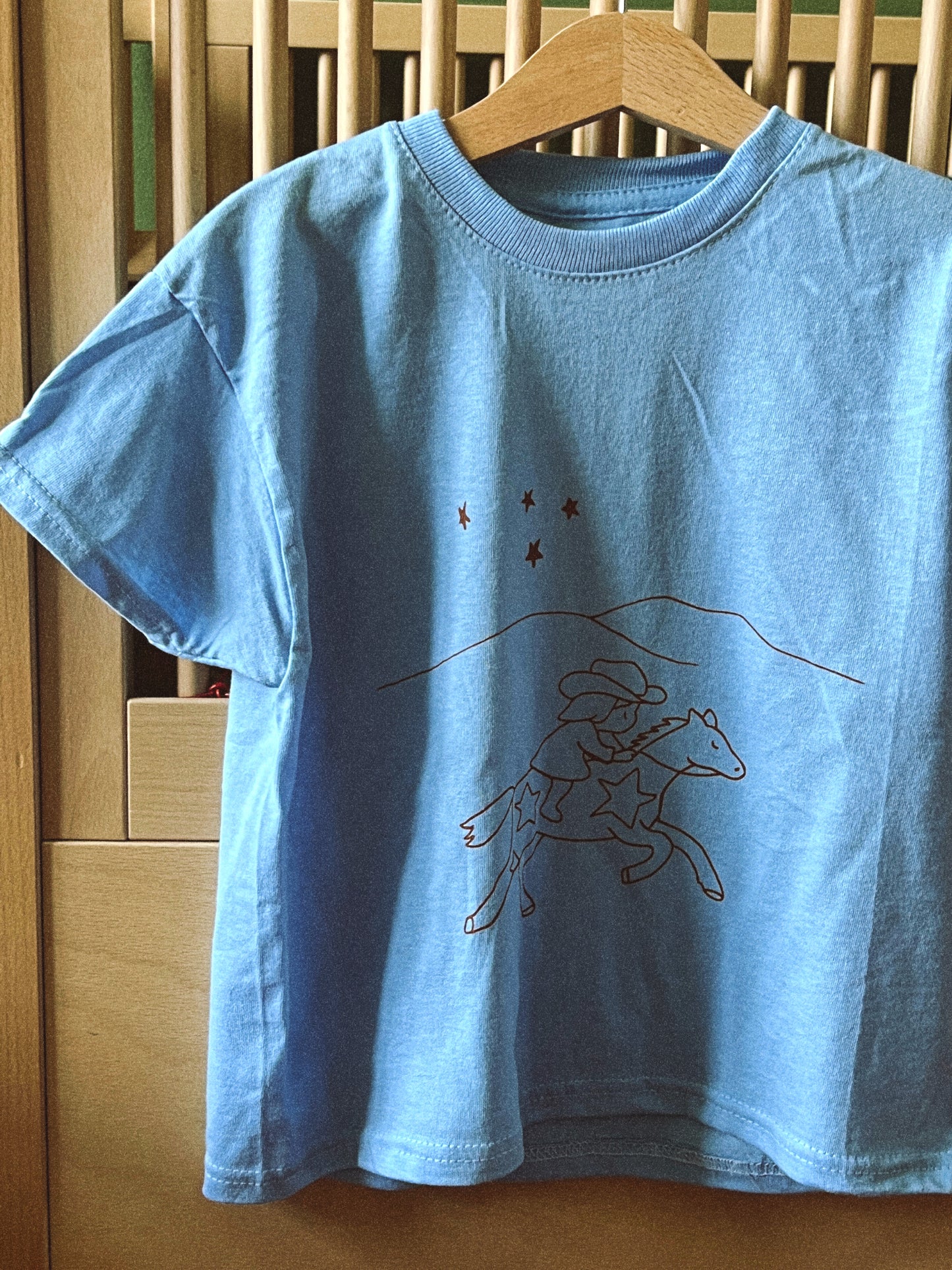 Light Blue Horse T-Shirt — HUBBUS