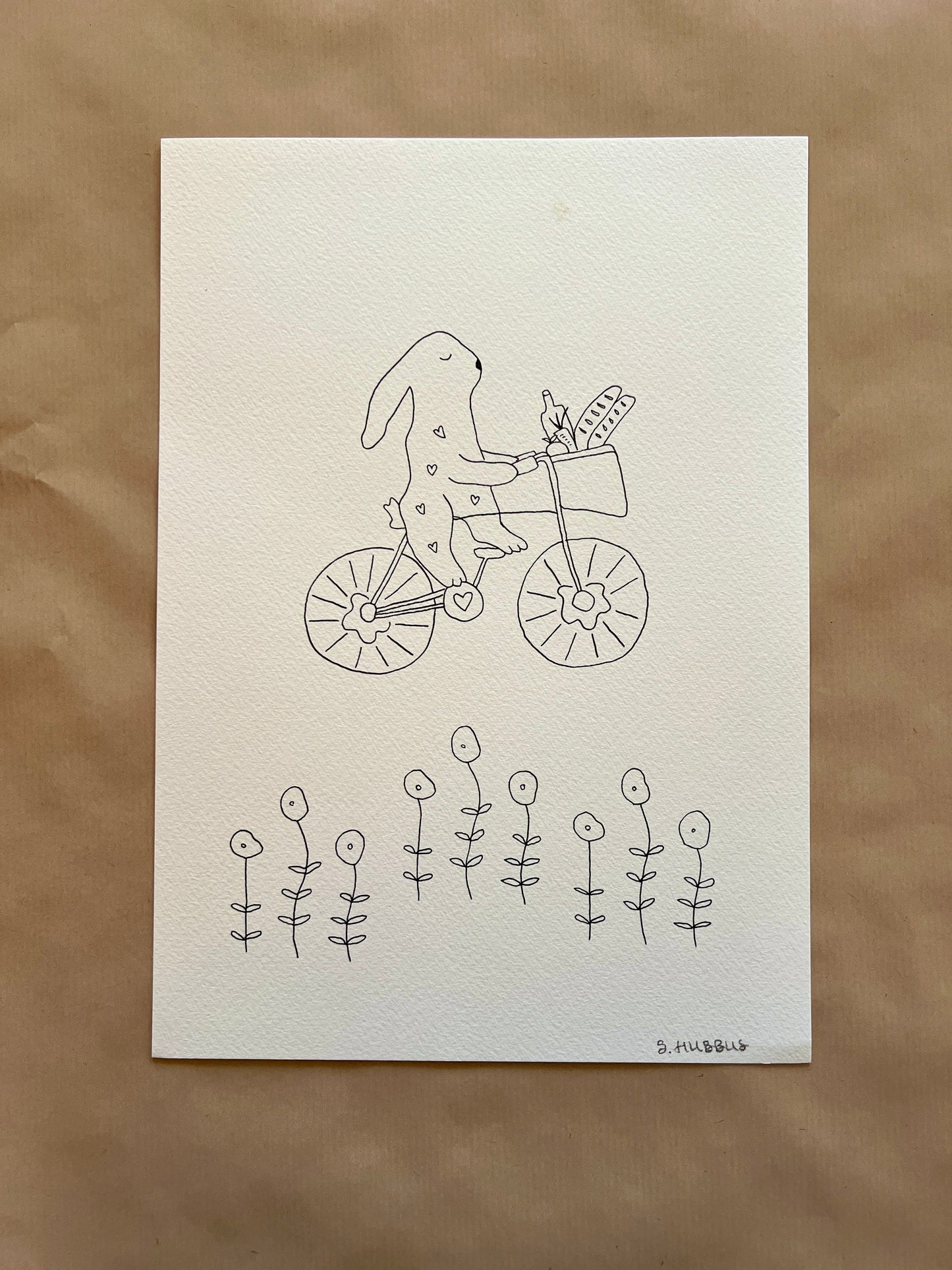 Original drawing on cotton paper