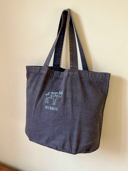 Embroidered HUBBUS Bag - Black
