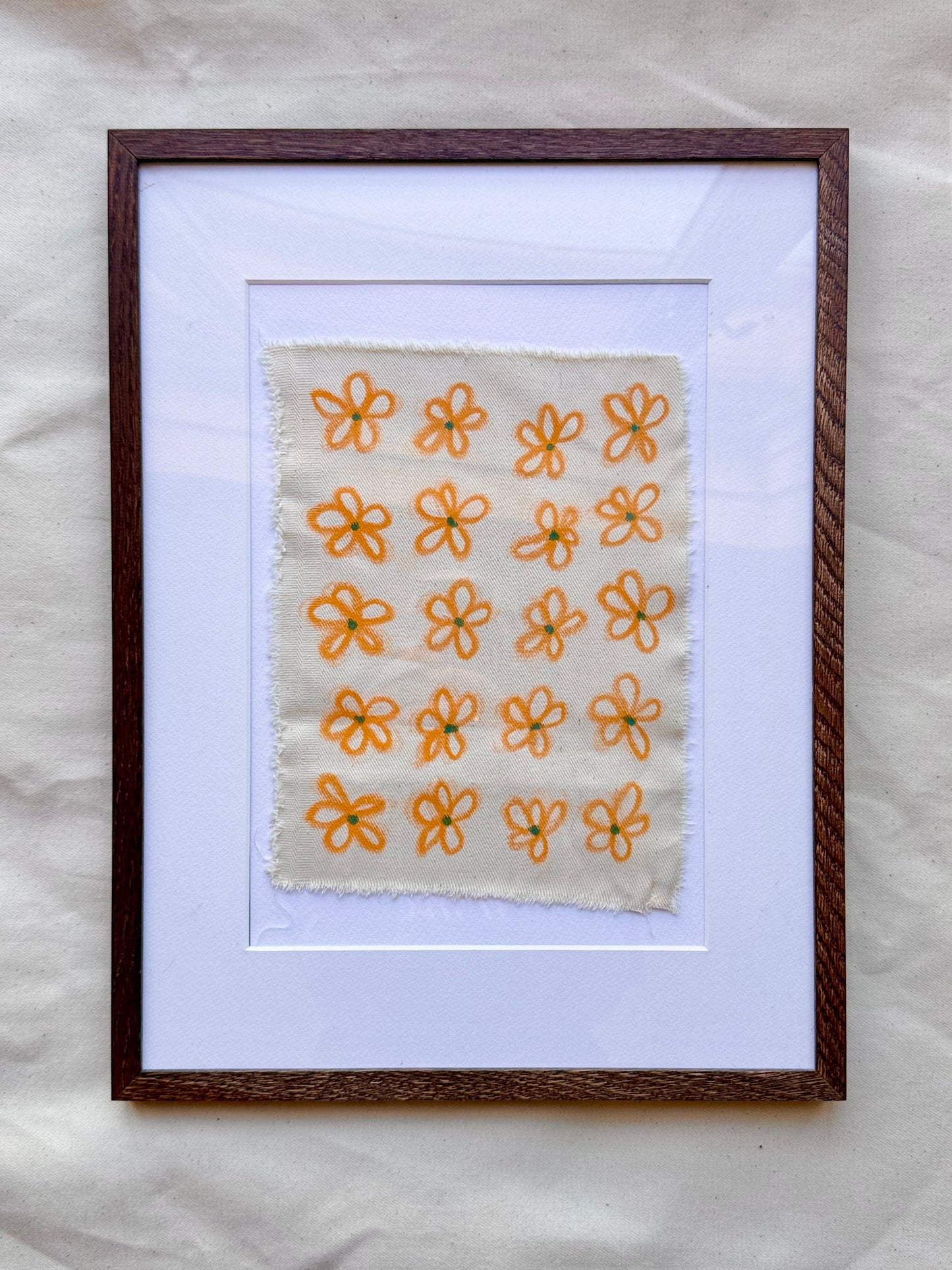 DAISY PÅ DENIM (gul/grøn)