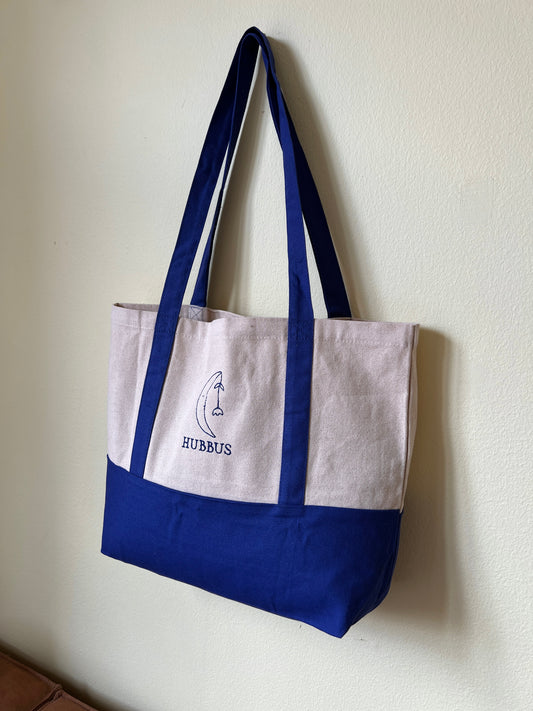 Embroidered HUBBUS Bag, Cobalt Blue