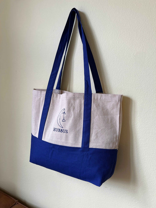 Embroidered HUBBUS Bag, Cobalt Blue