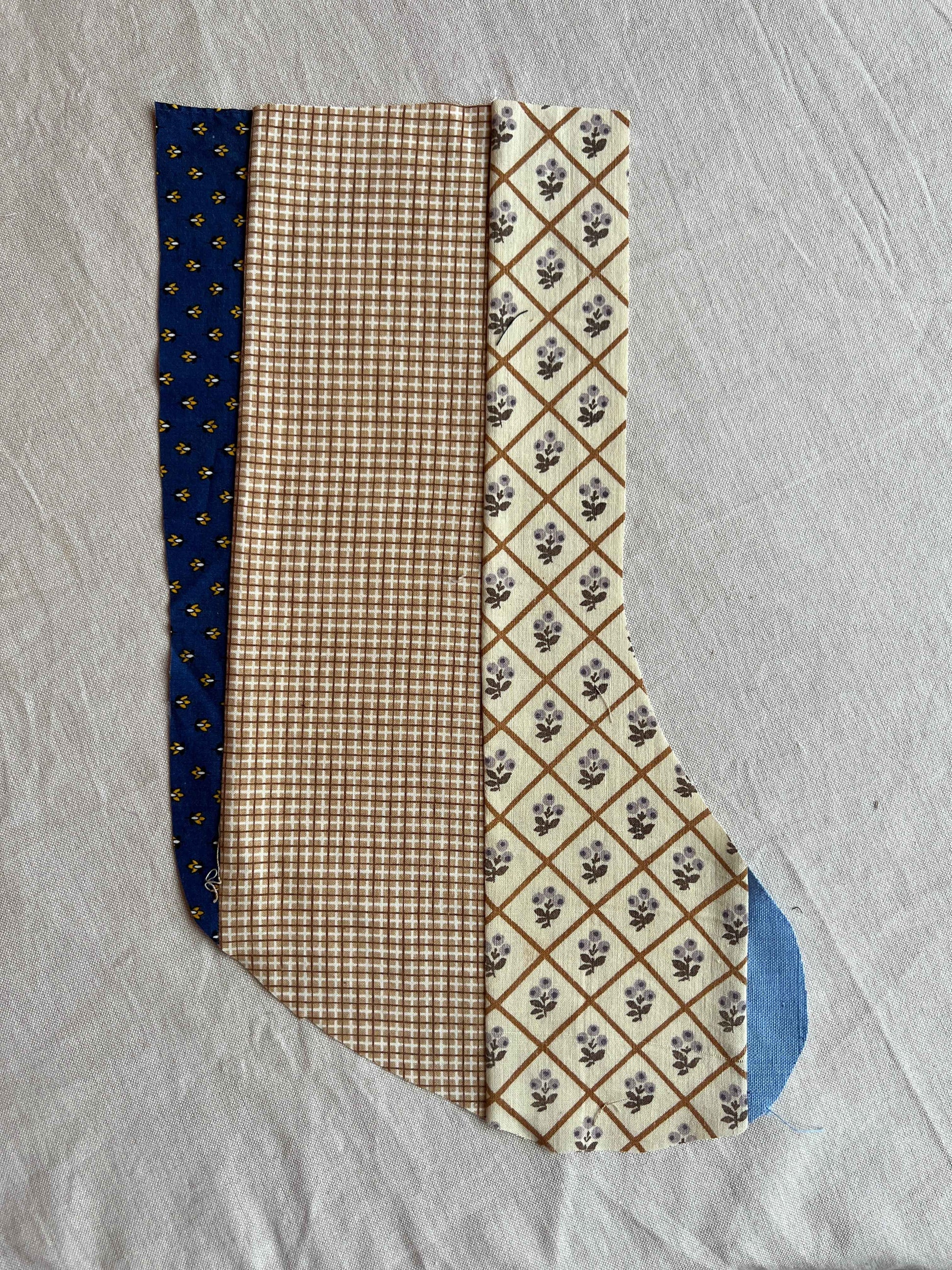 Made to order julesok i vintage tekstil - tilføj navn og motiv