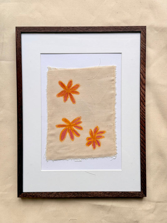 DAISY PÅ DENIM (orange/rød)