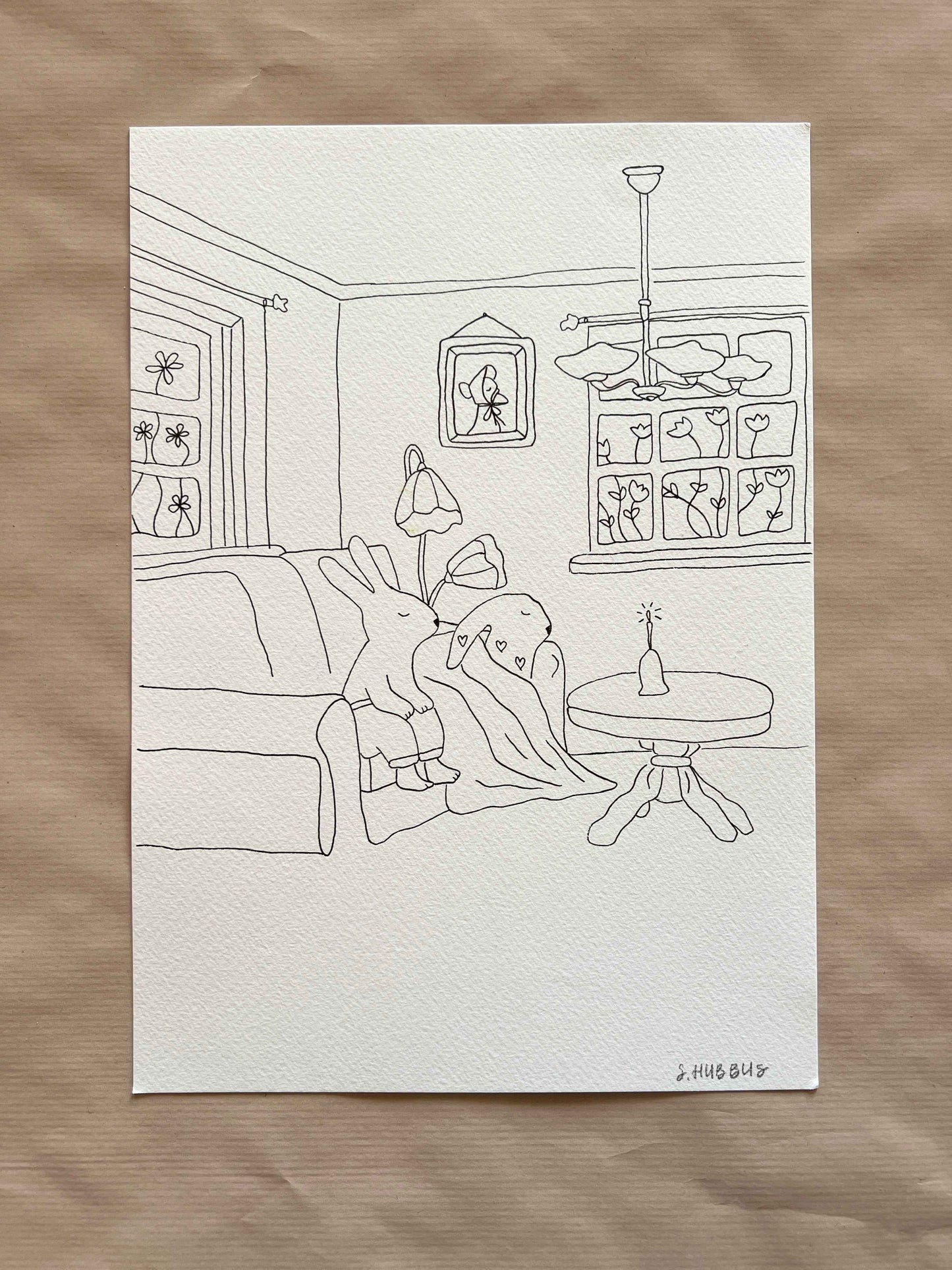 Original drawing on cotton paper