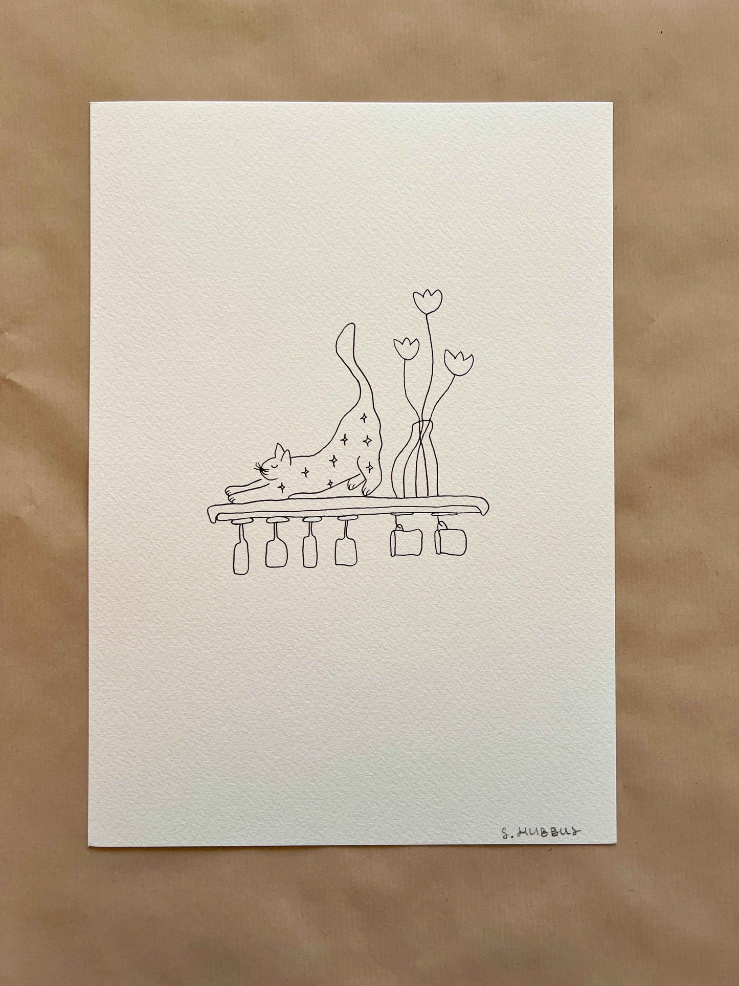 Original drawing on cotton paper