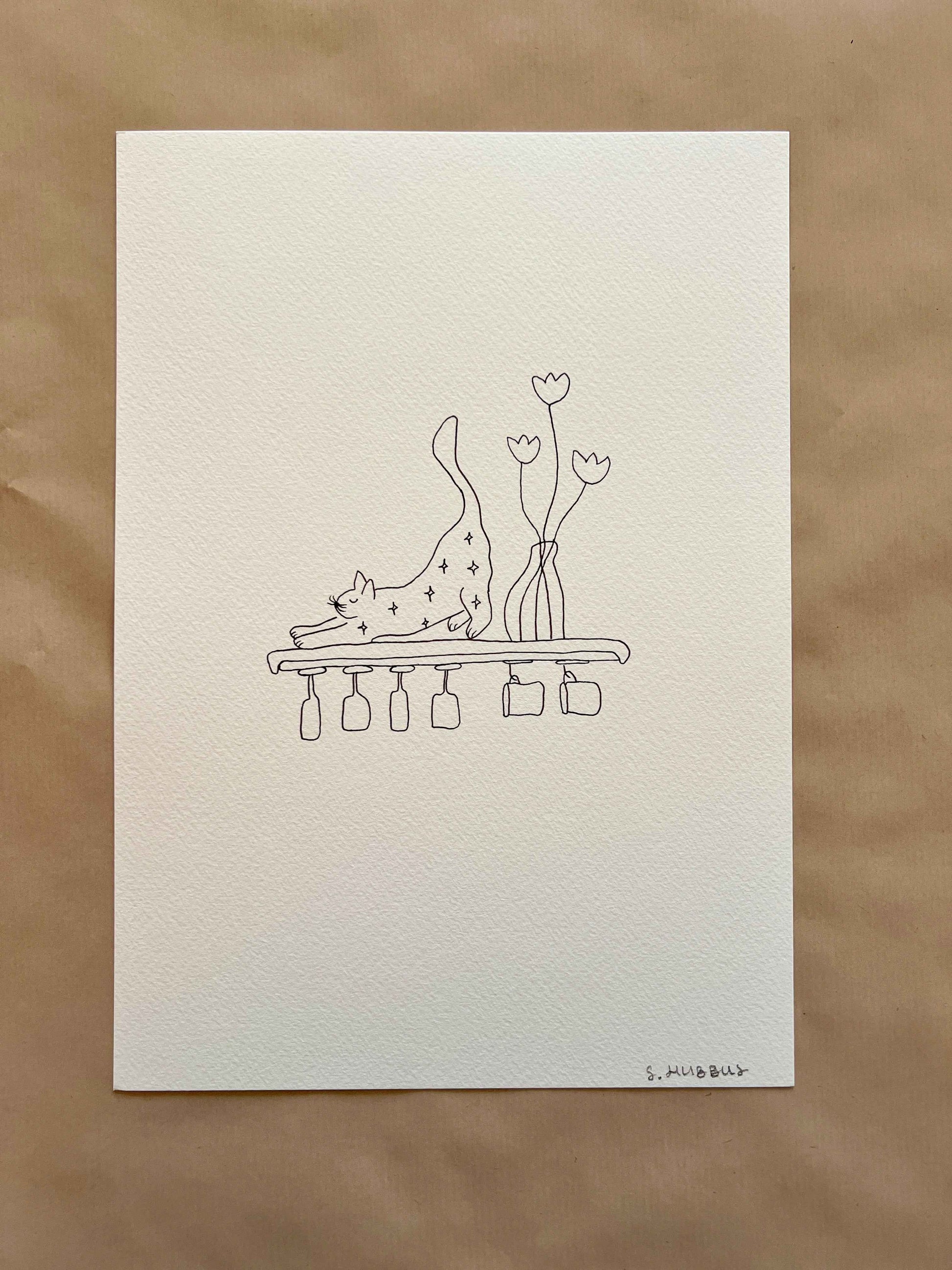 Original drawing on cotton paper
