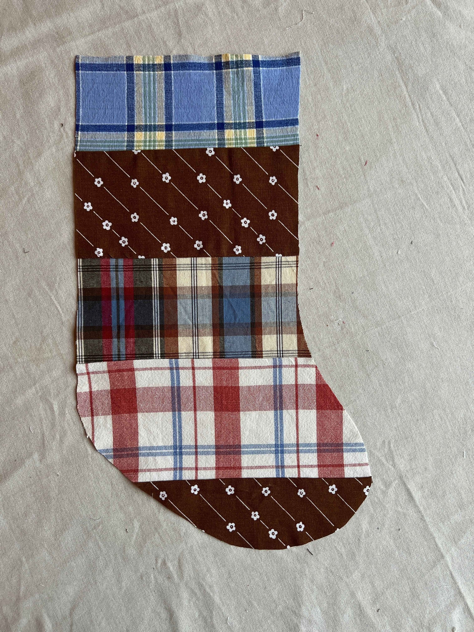 Made to order julesok i vintage tekstil - tilføj navn og motiv