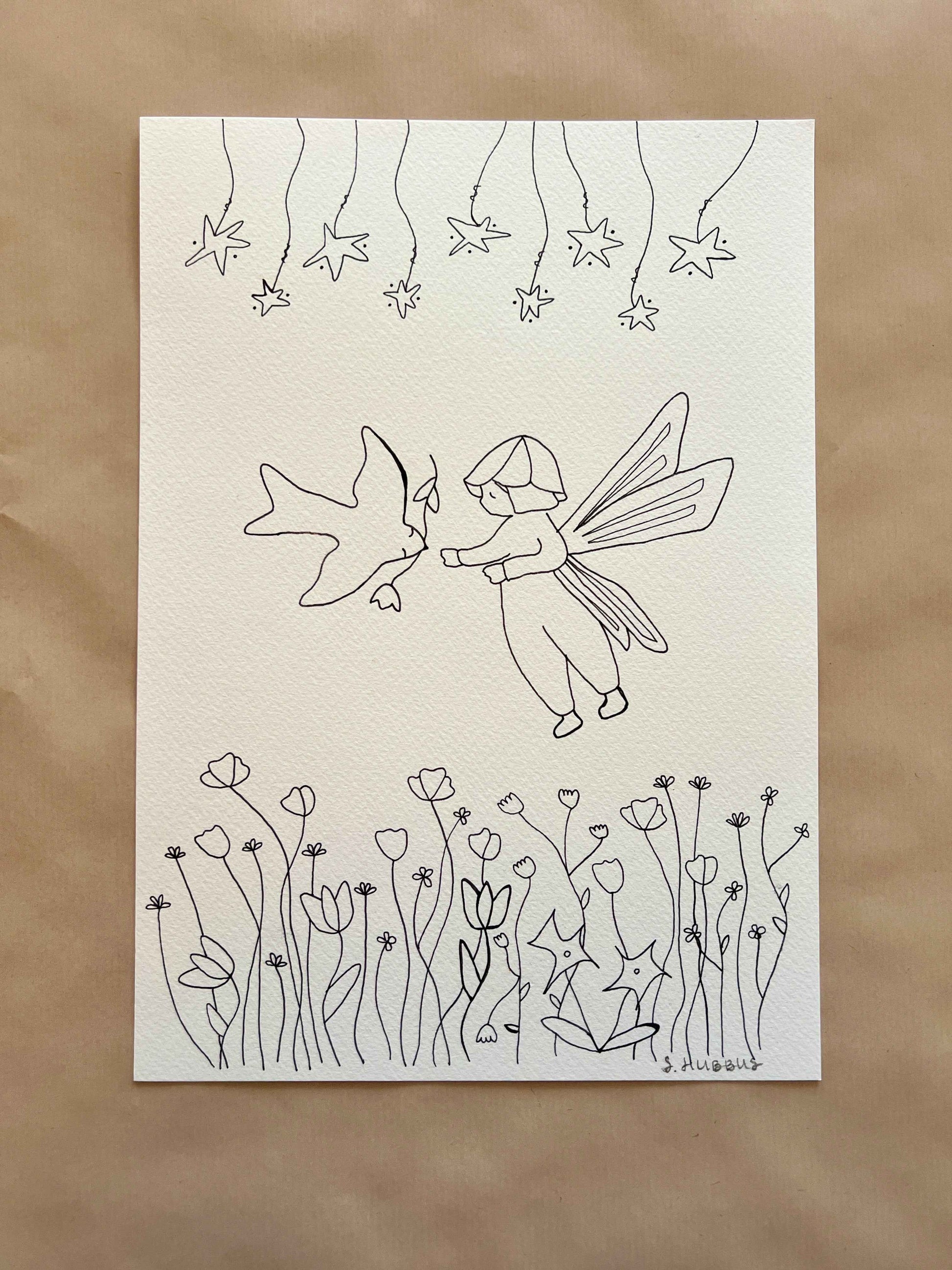 Original drawing on cotton paper