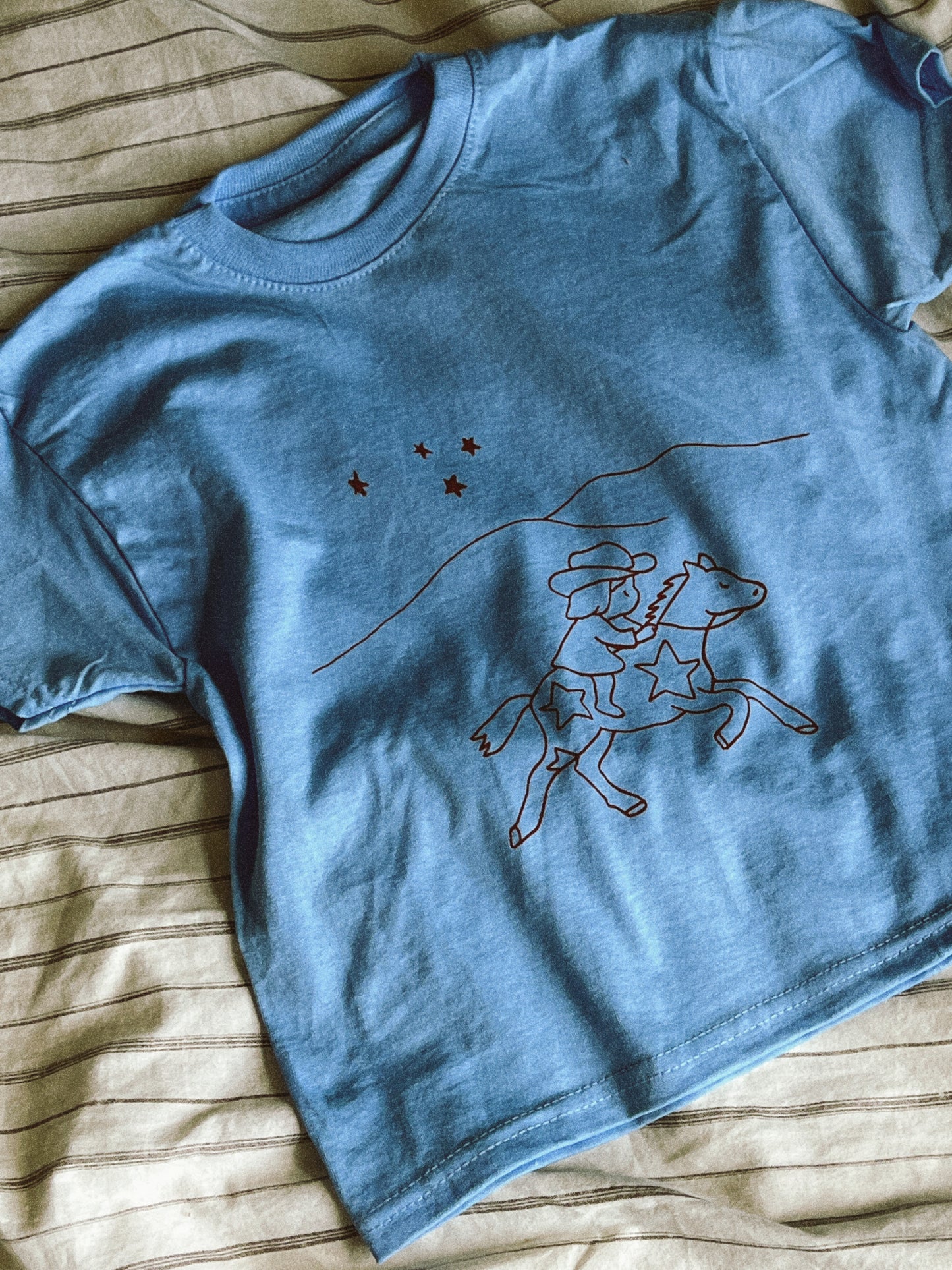 Light Blue Horse T-Shirt — HUBBUS