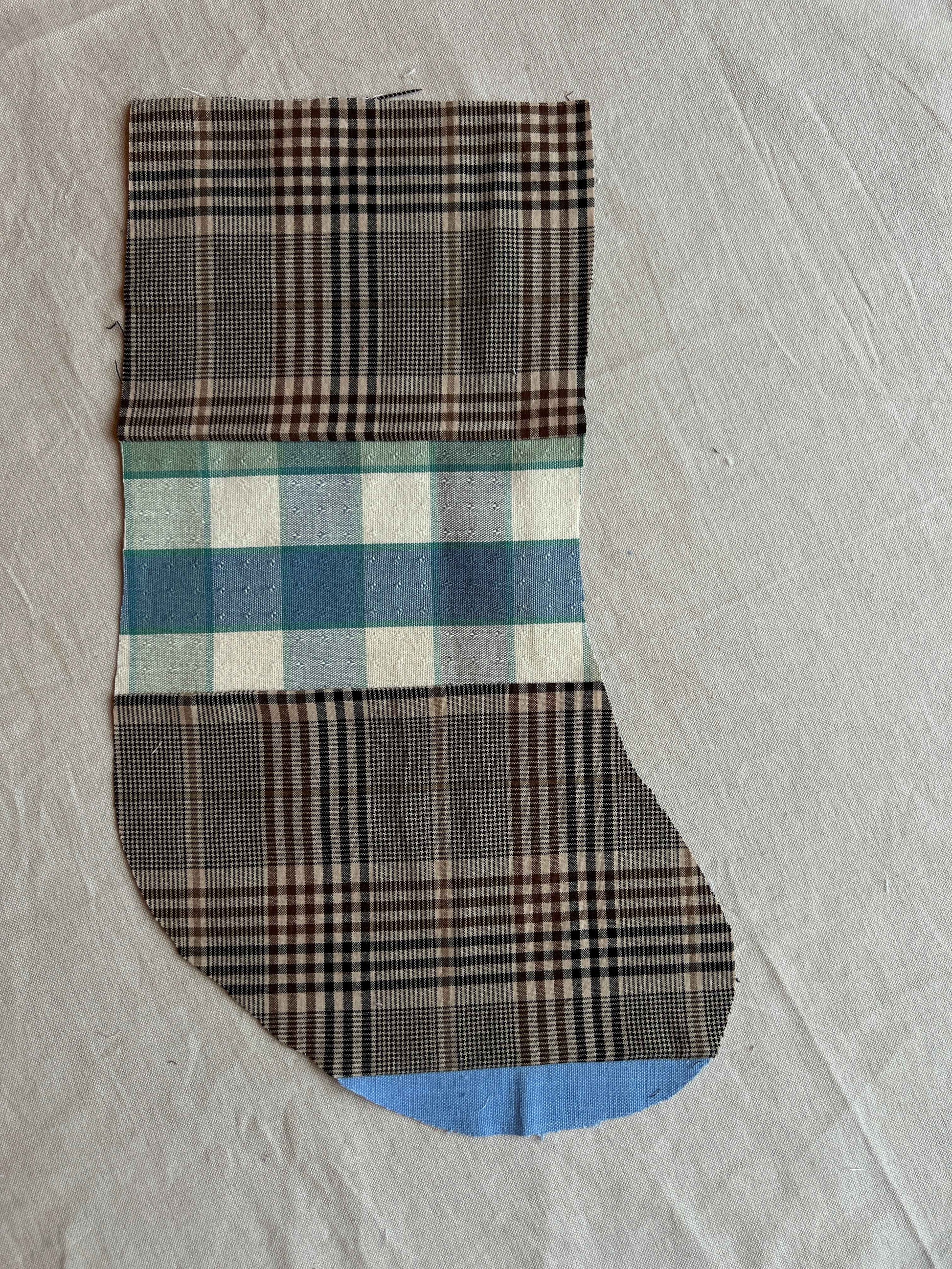 Made to order julesok i vintage tekstil - tilføj navn og motiv