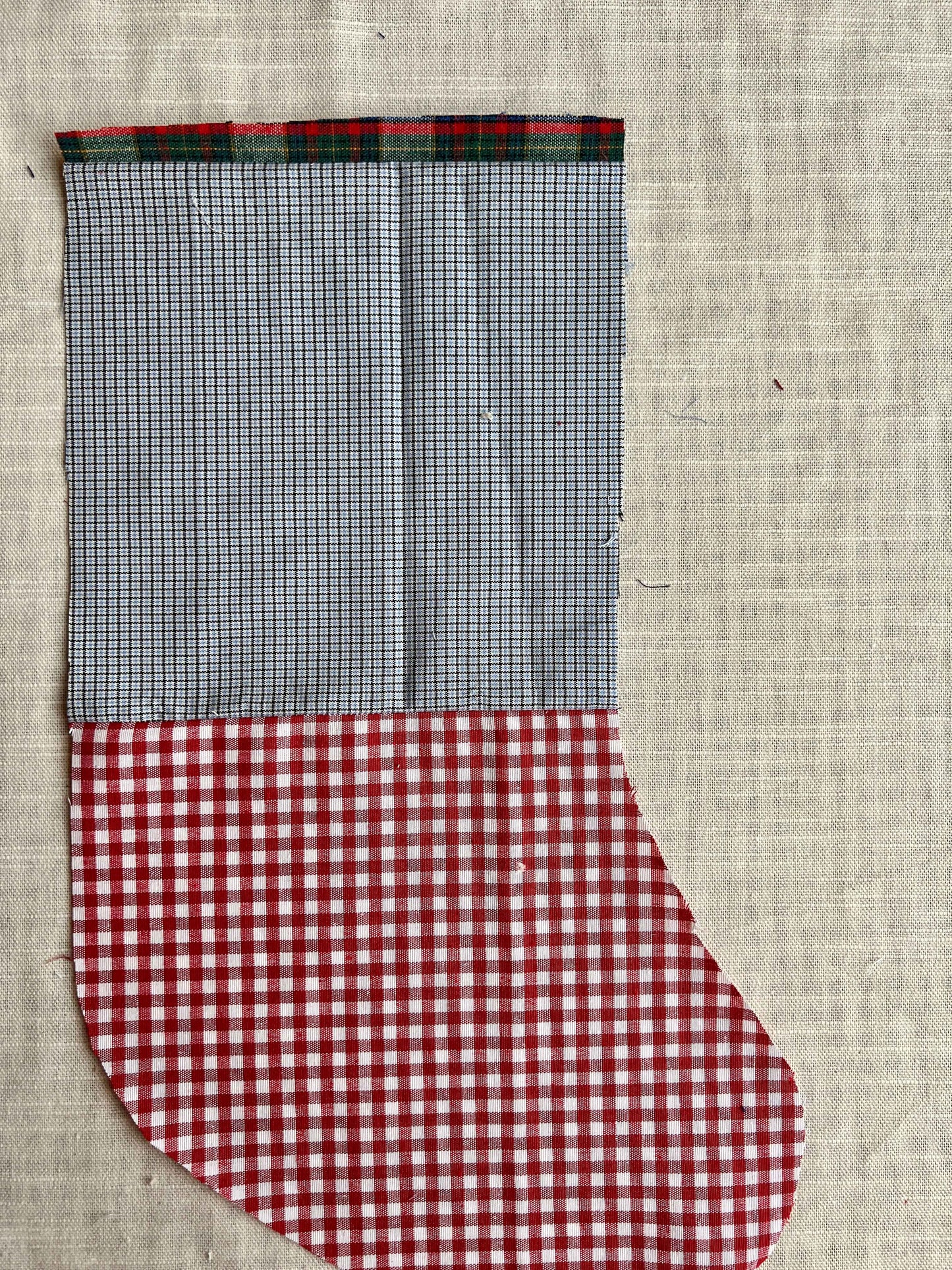 Made to order julesok i vintage tekstil - tilføj navn og motiv