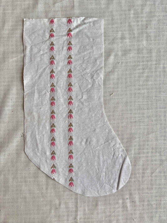 Made to order julesok i vintage tekstil - tilføj navn og motiv