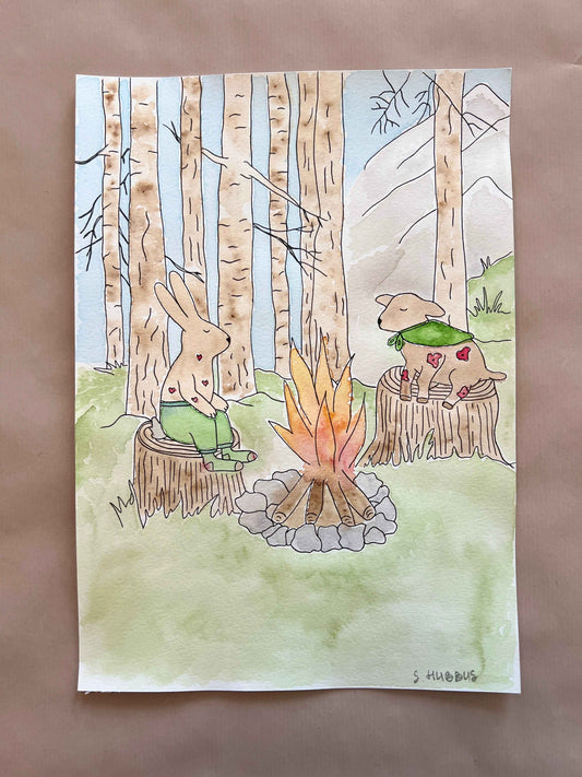Original drawing on cotton paper