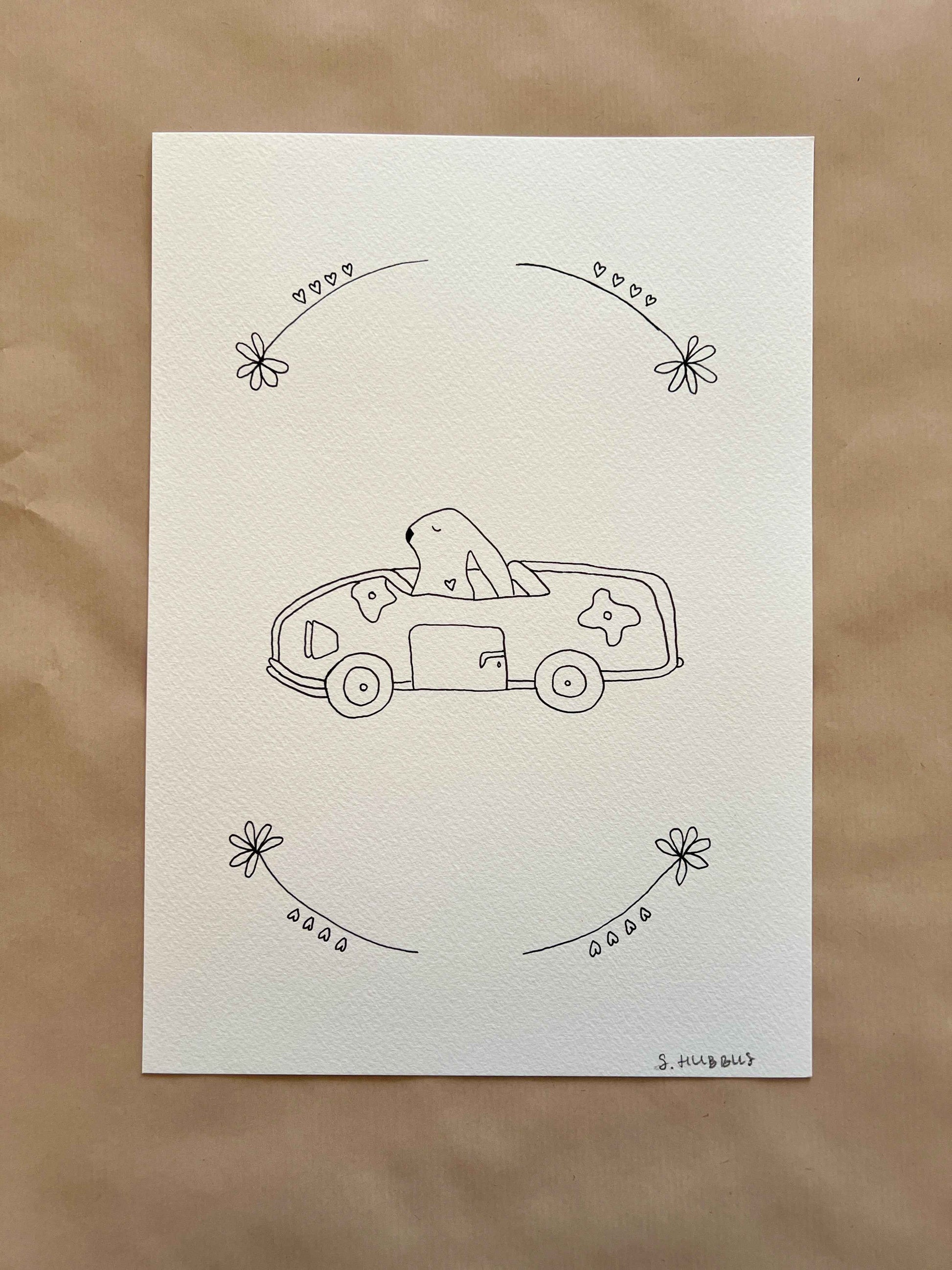 Original drawing on cotton paper