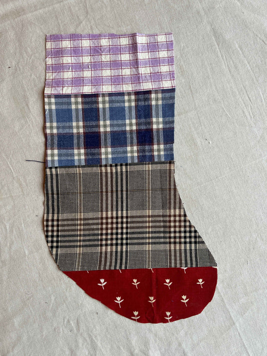 Made to order julesok i vintage tekstil - tilføj navn og motiv