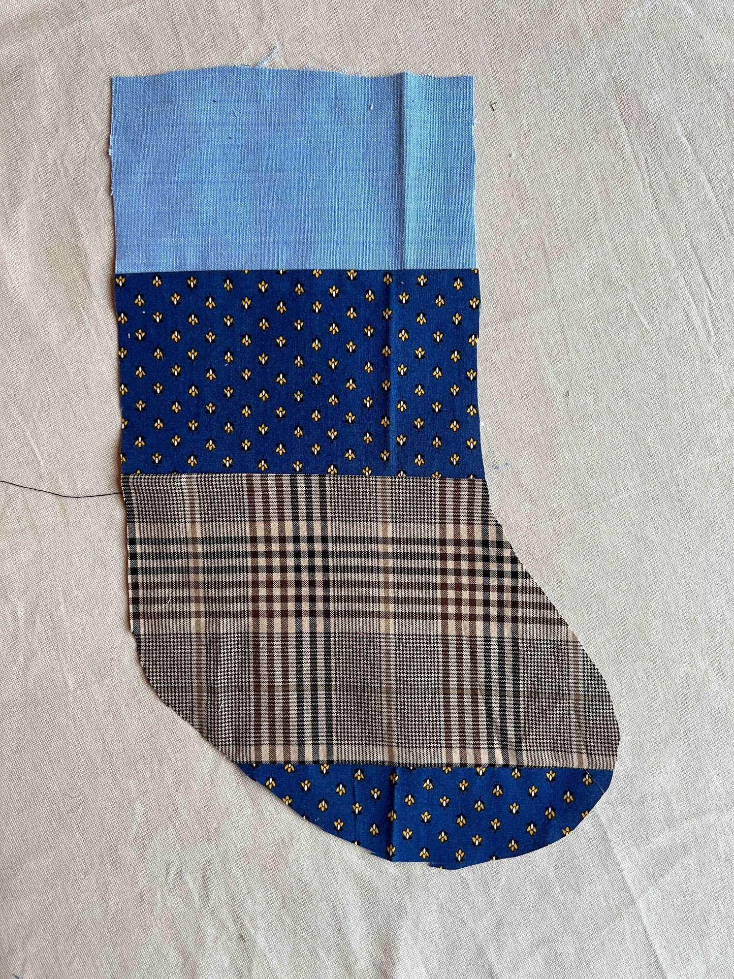 Made to order julesok i vintage tekstil - tilføj navn og motiv