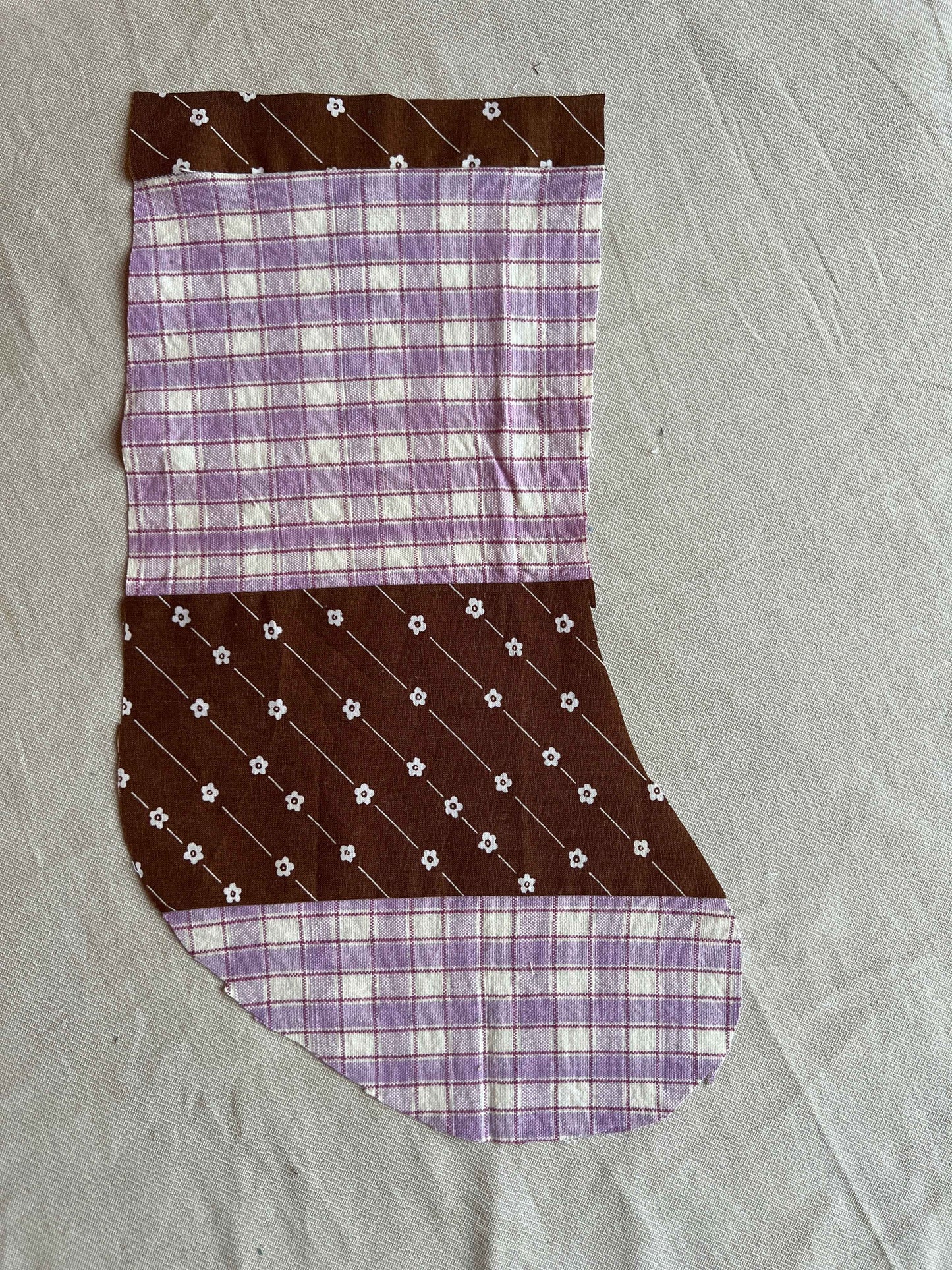 Made to order julesok i vintage tekstil - tilføj navn og motiv