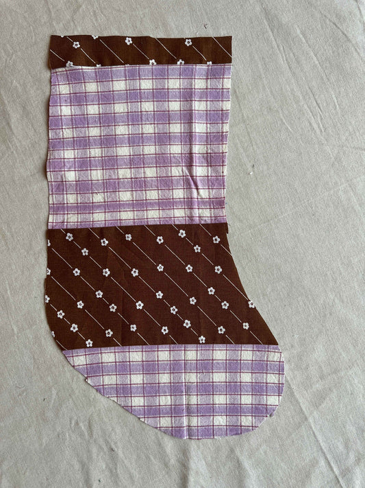 Made to order julesok i vintage tekstil - tilføj navn og motiv