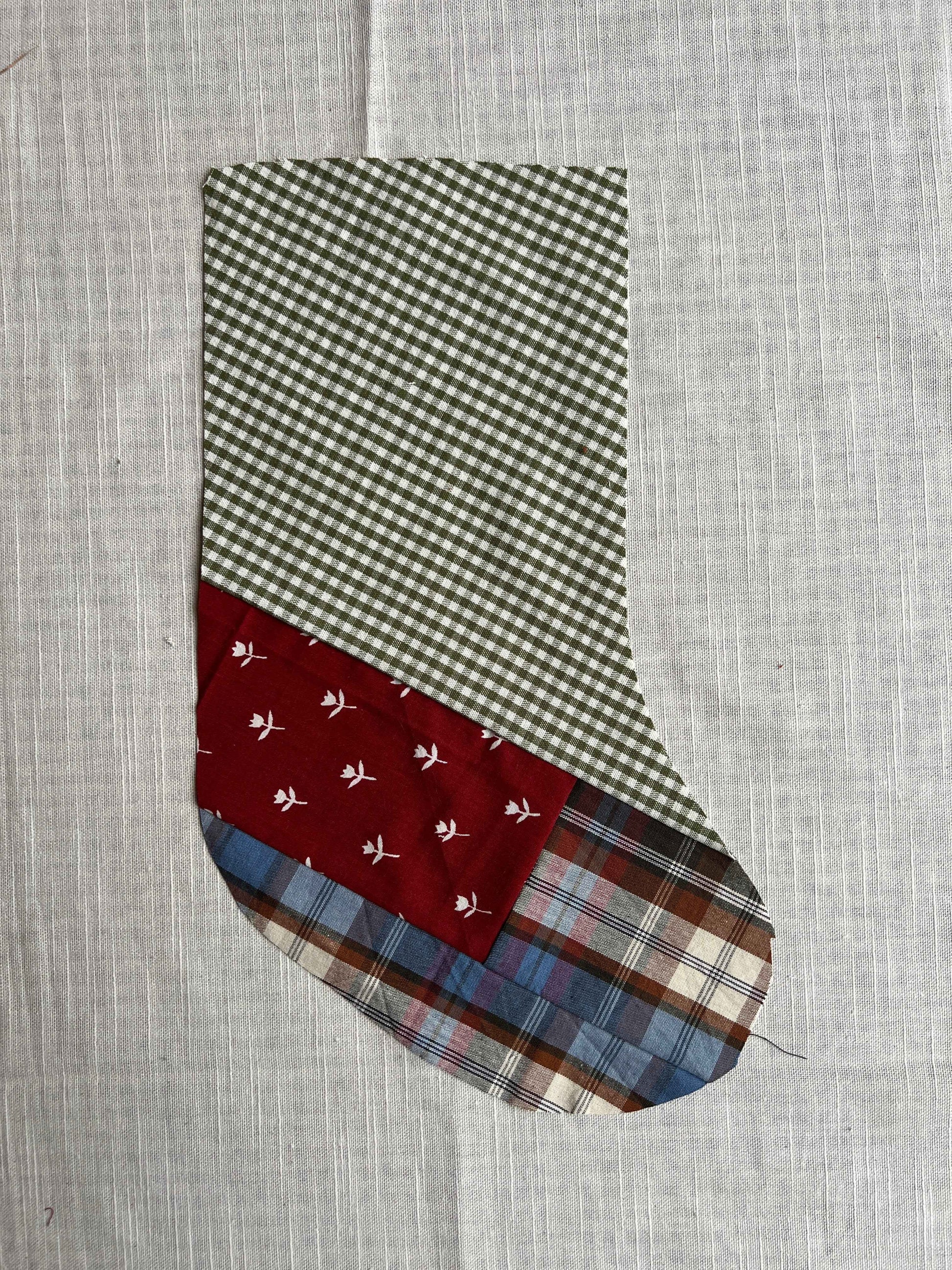 Made to order julesok i vintage tekstil - tilføj navn og motiv