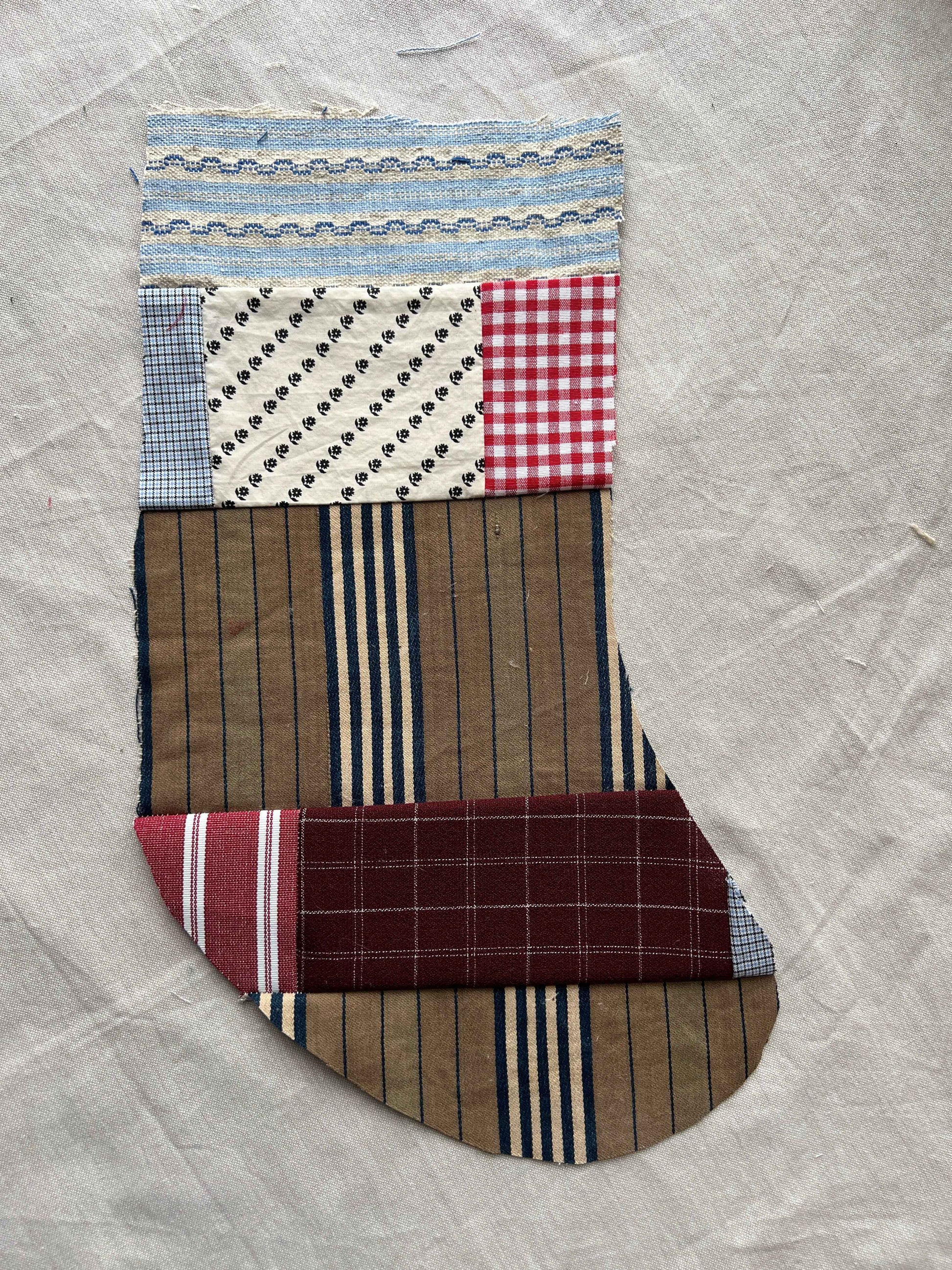 Made to order julesok i vintage tekstil - tilføj navn og motiv