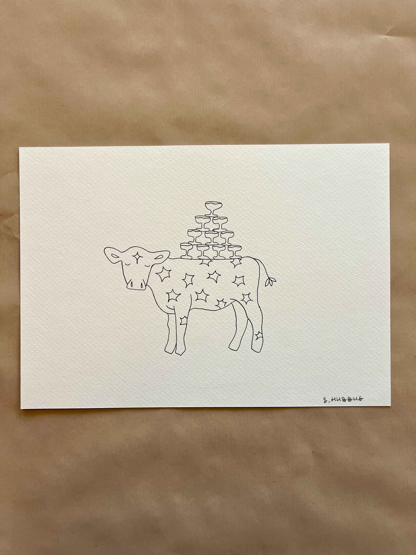 Original drawing on cotton paper