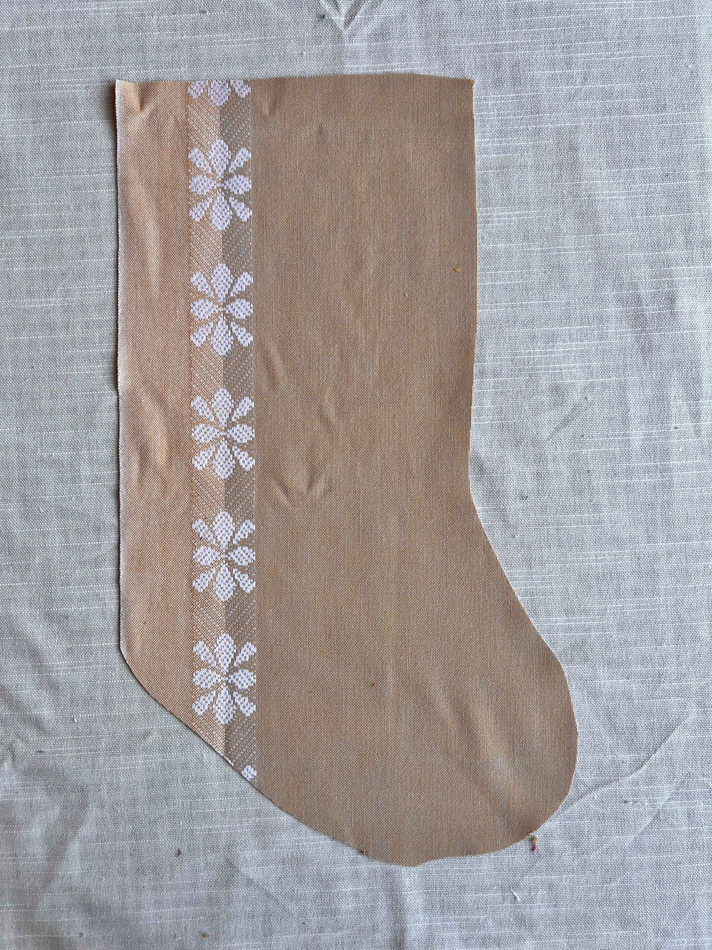 Made to order julesok i vintage tekstil - tilføj navn og motiv