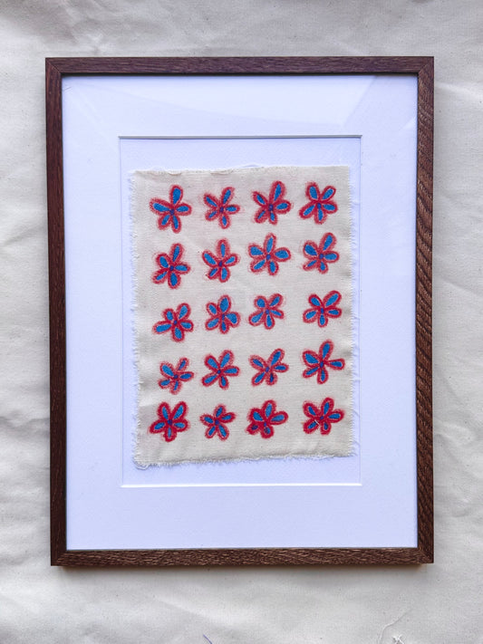 DAISY PÅ DENIM (rød/blå)