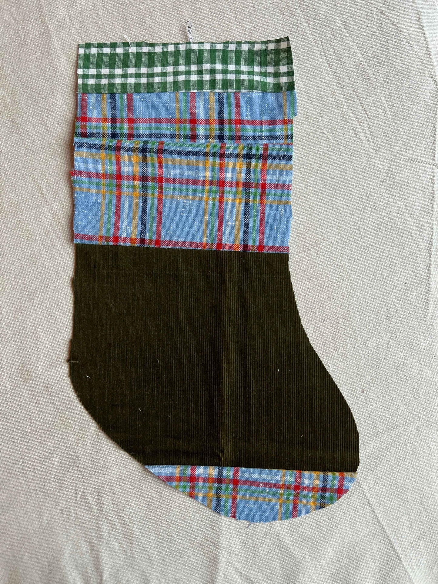 Made to order julesok i vintage tekstil - tilføj navn og motiv