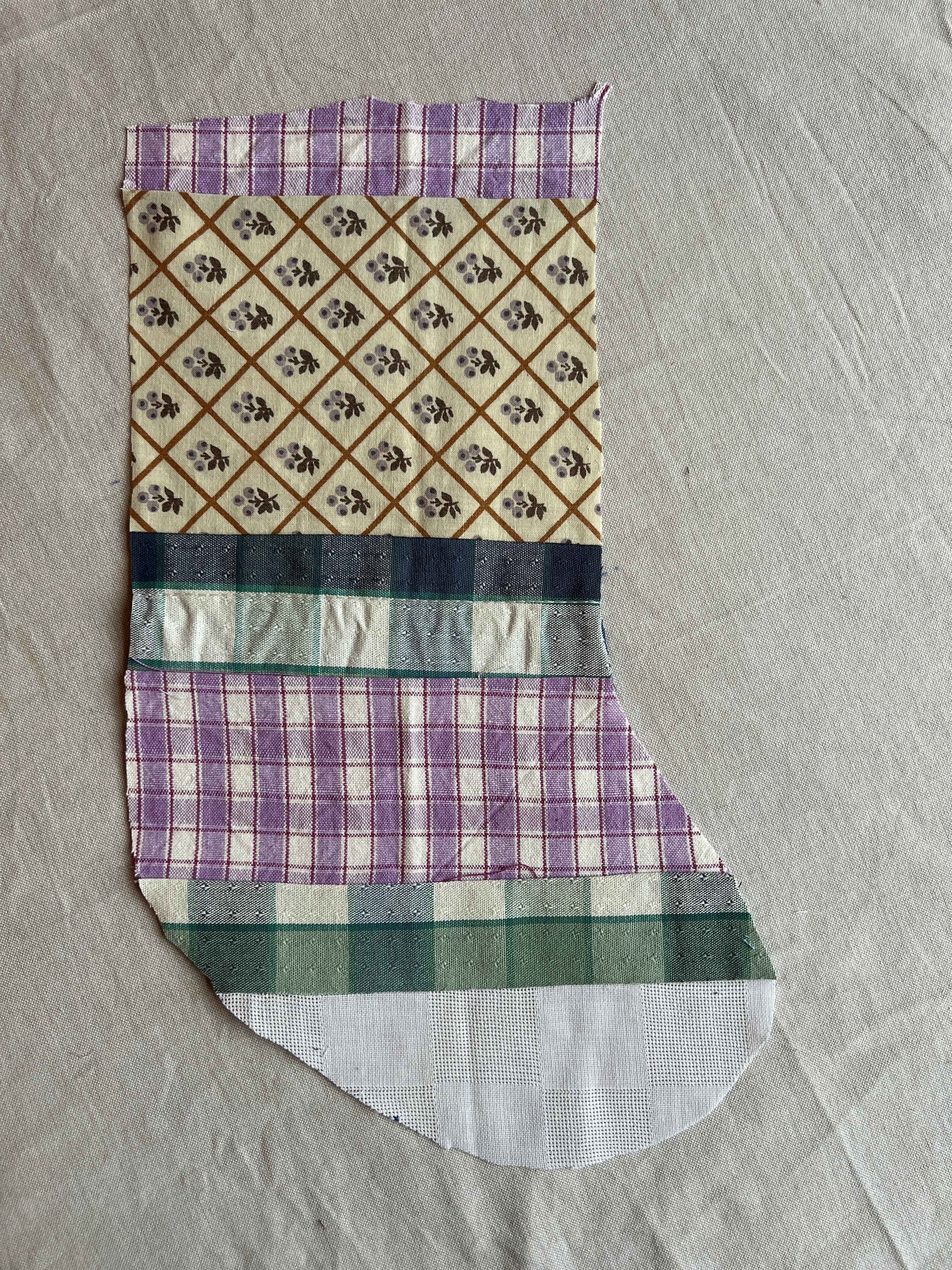 Made to order julesok i vintage tekstil - tilføj navn og motiv