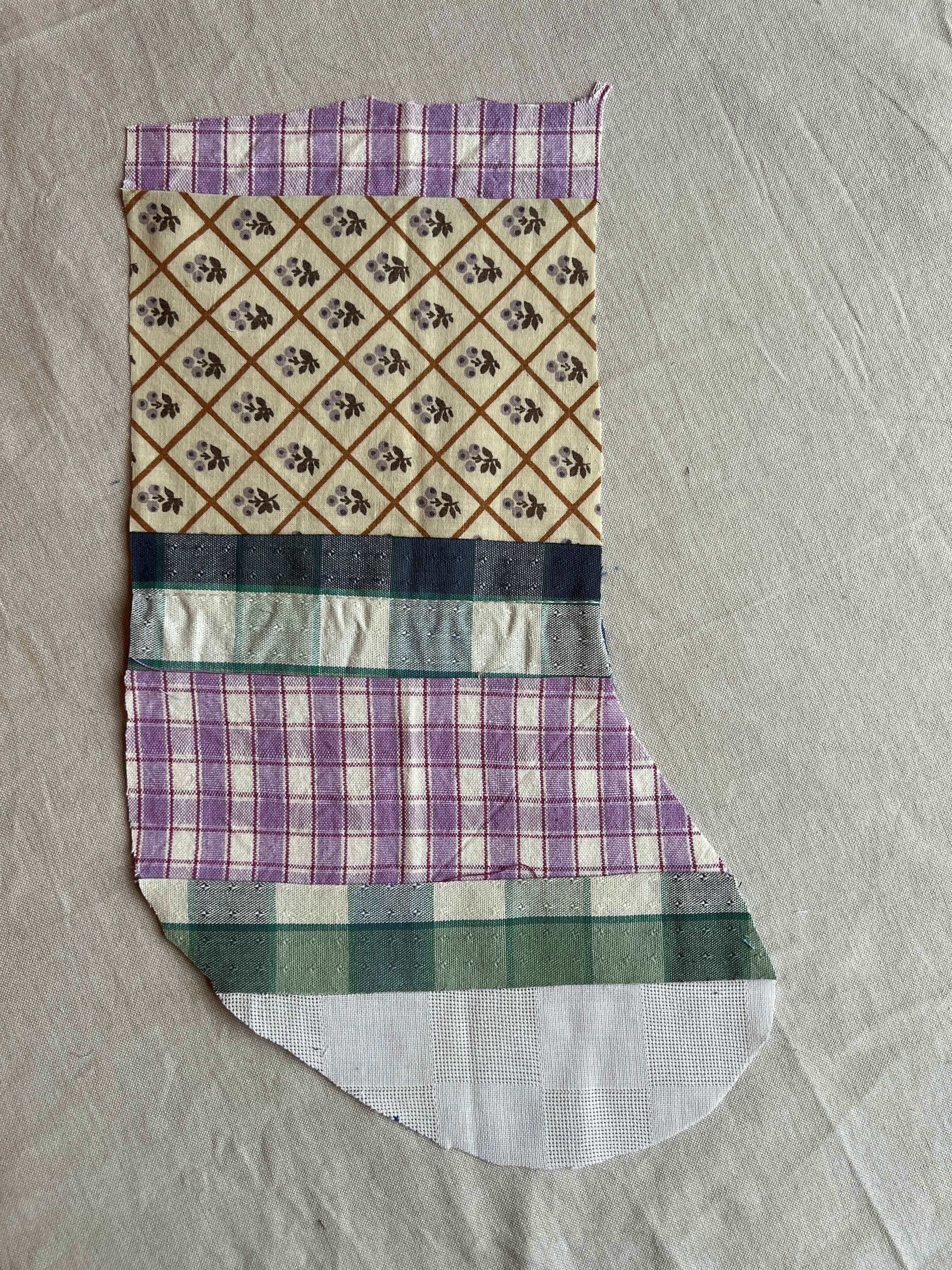 Made to order julesok i vintage tekstil - tilføj navn og motiv