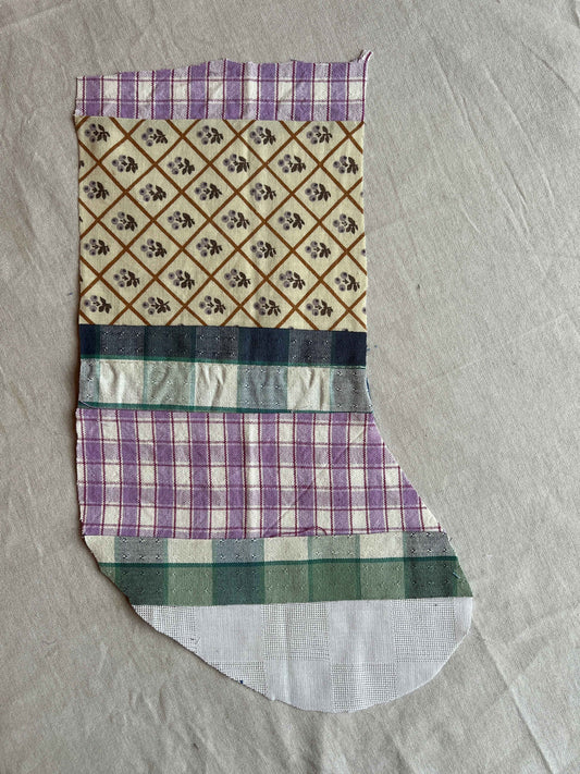 Made to order julesok i vintage tekstil - tilføj navn og motiv