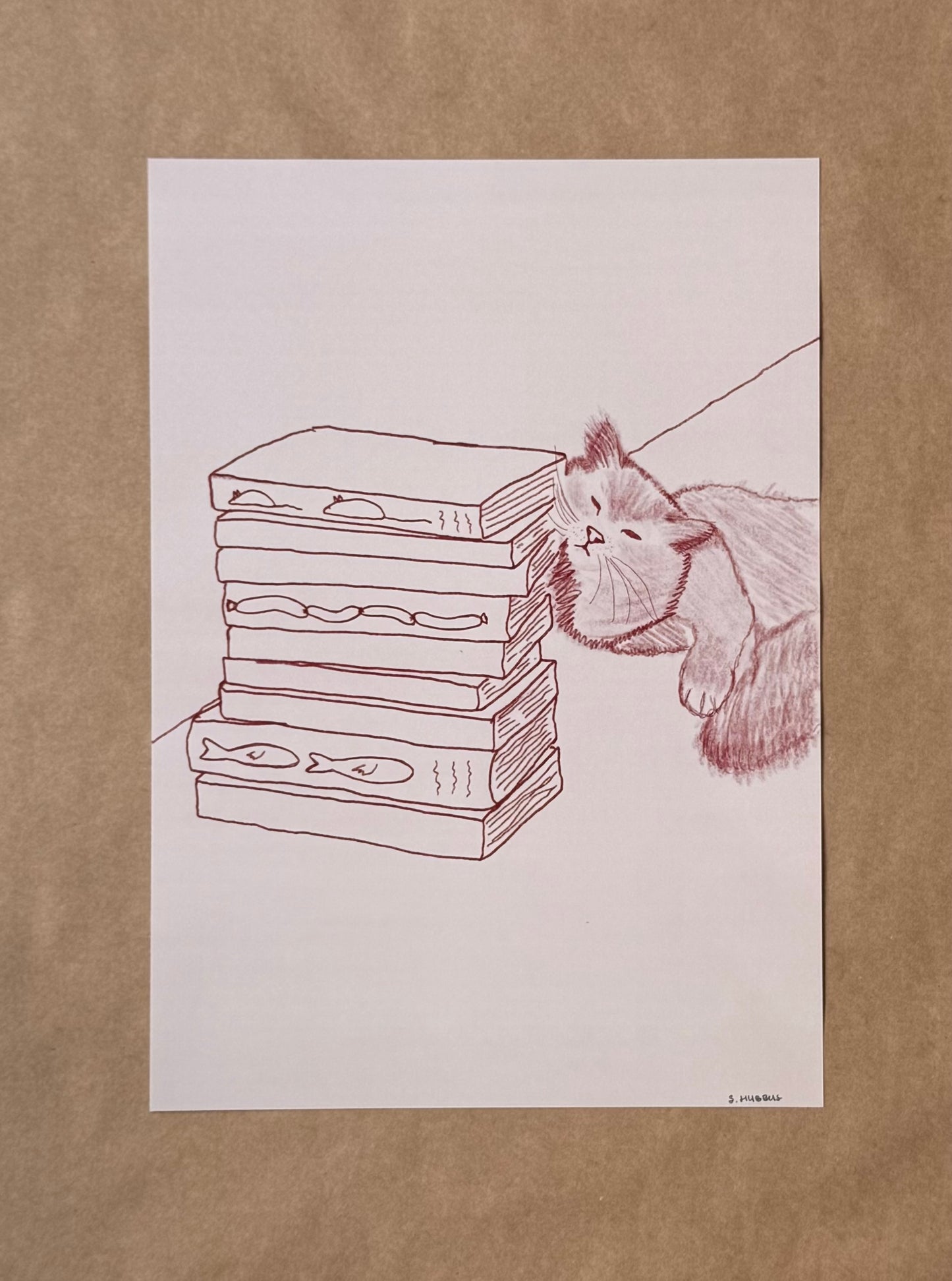 Jyttes læseliste - illustreret kunstprint