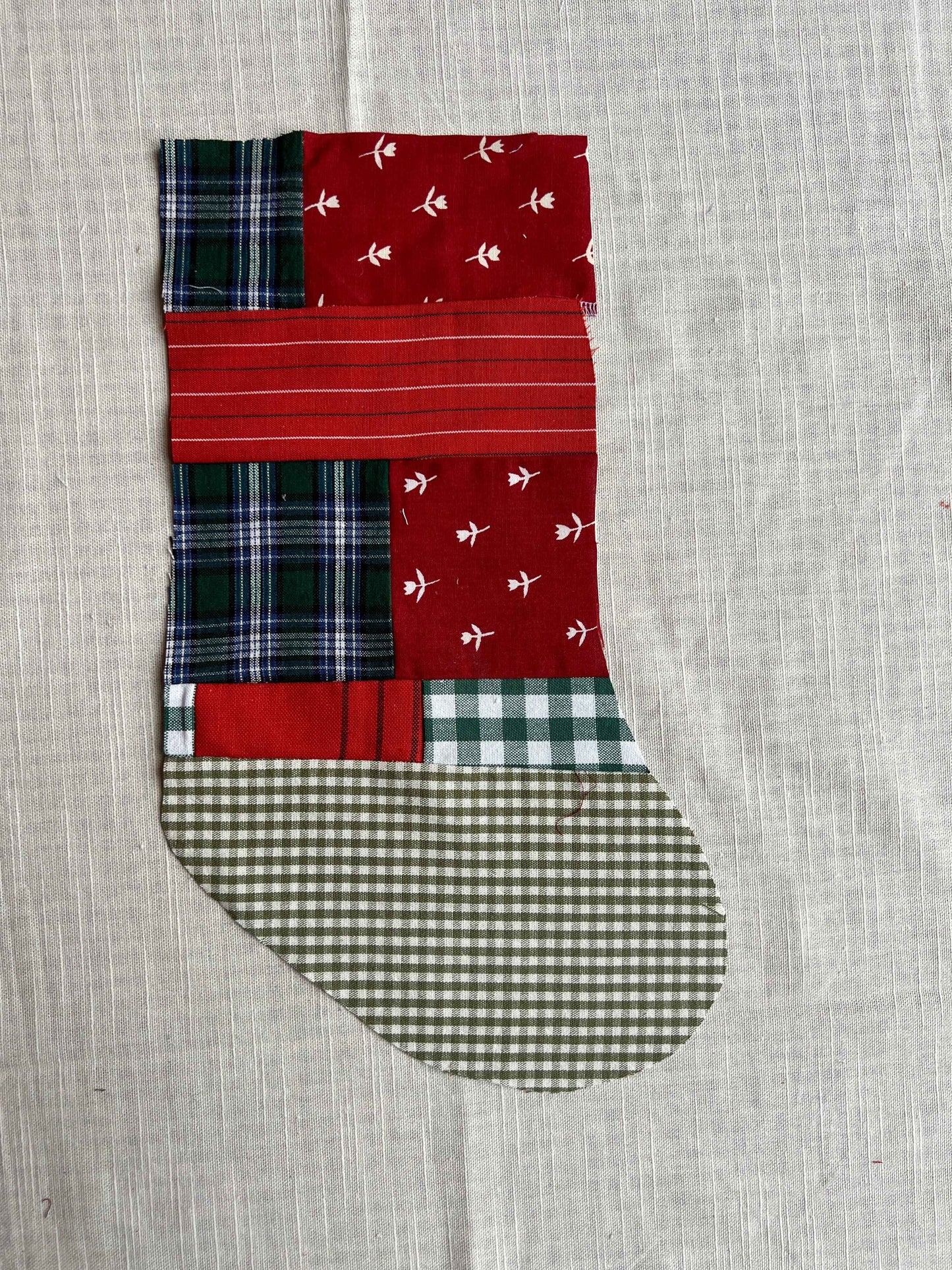 Made to order julesok i vintage tekstil - tilføj navn og motiv