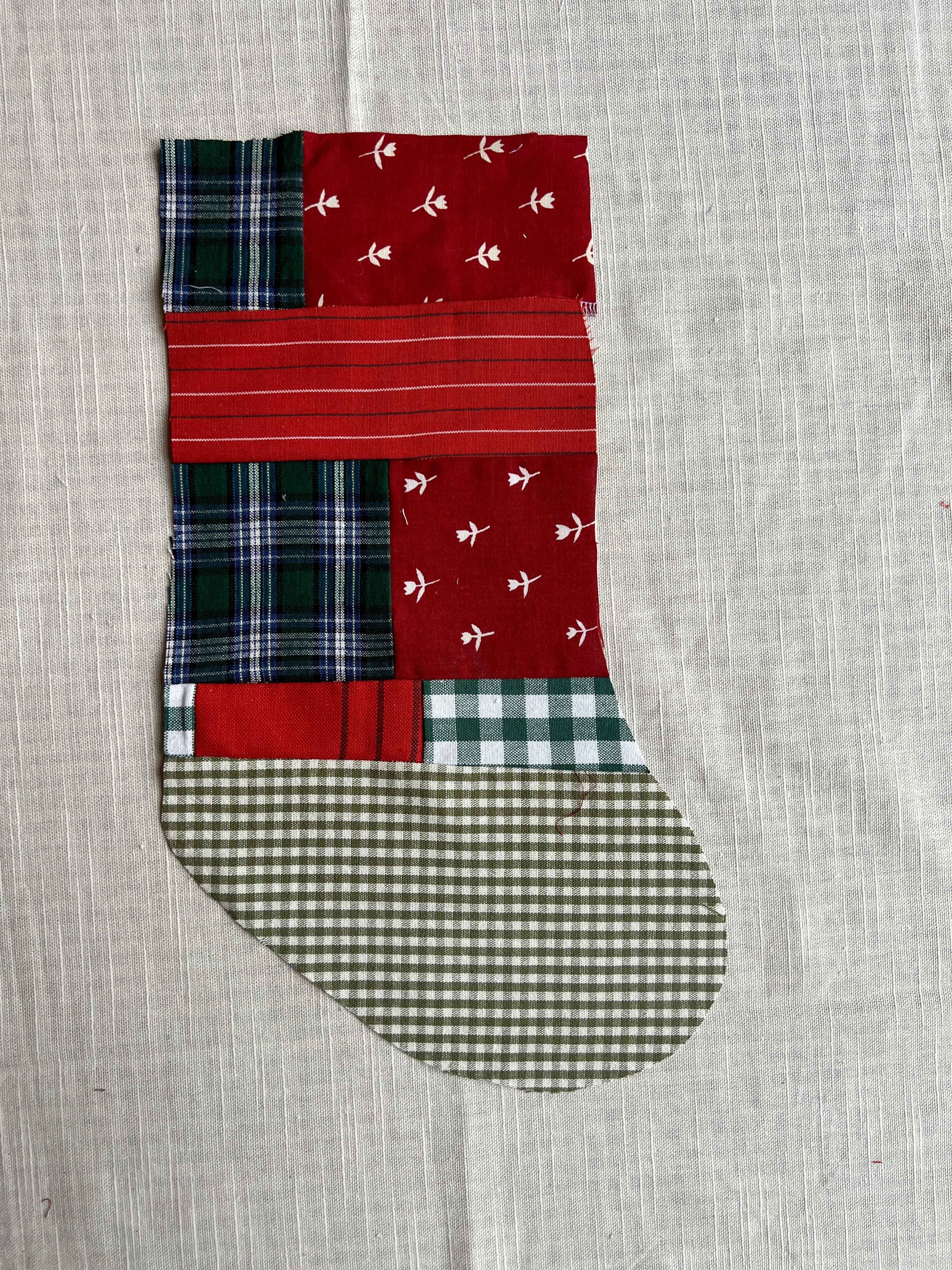 Made to order julesok i vintage tekstil - tilføj navn og motiv
