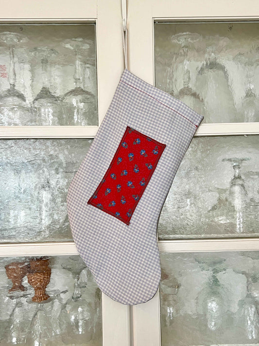 Made to order julesok i vintage tekstil - tilføj navn og motiv