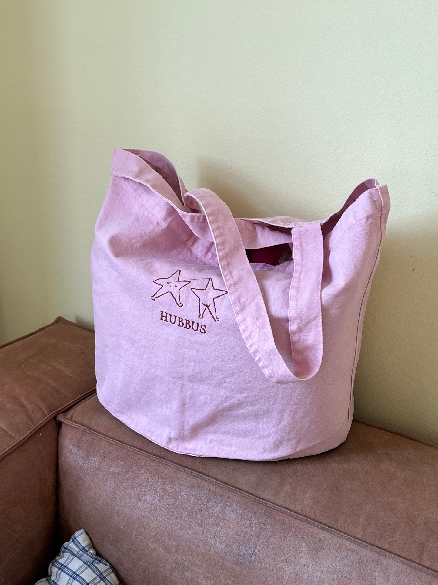 Embroidered HUBBUS Bag, Pink